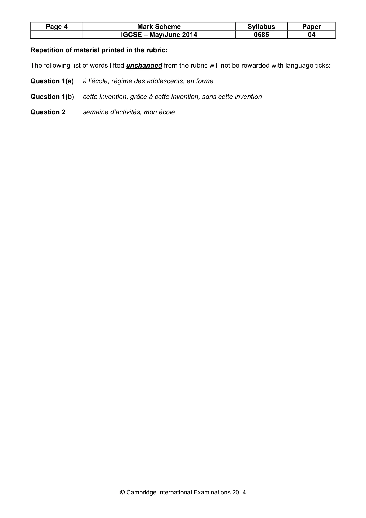 Mark scheme, page 4 of 25