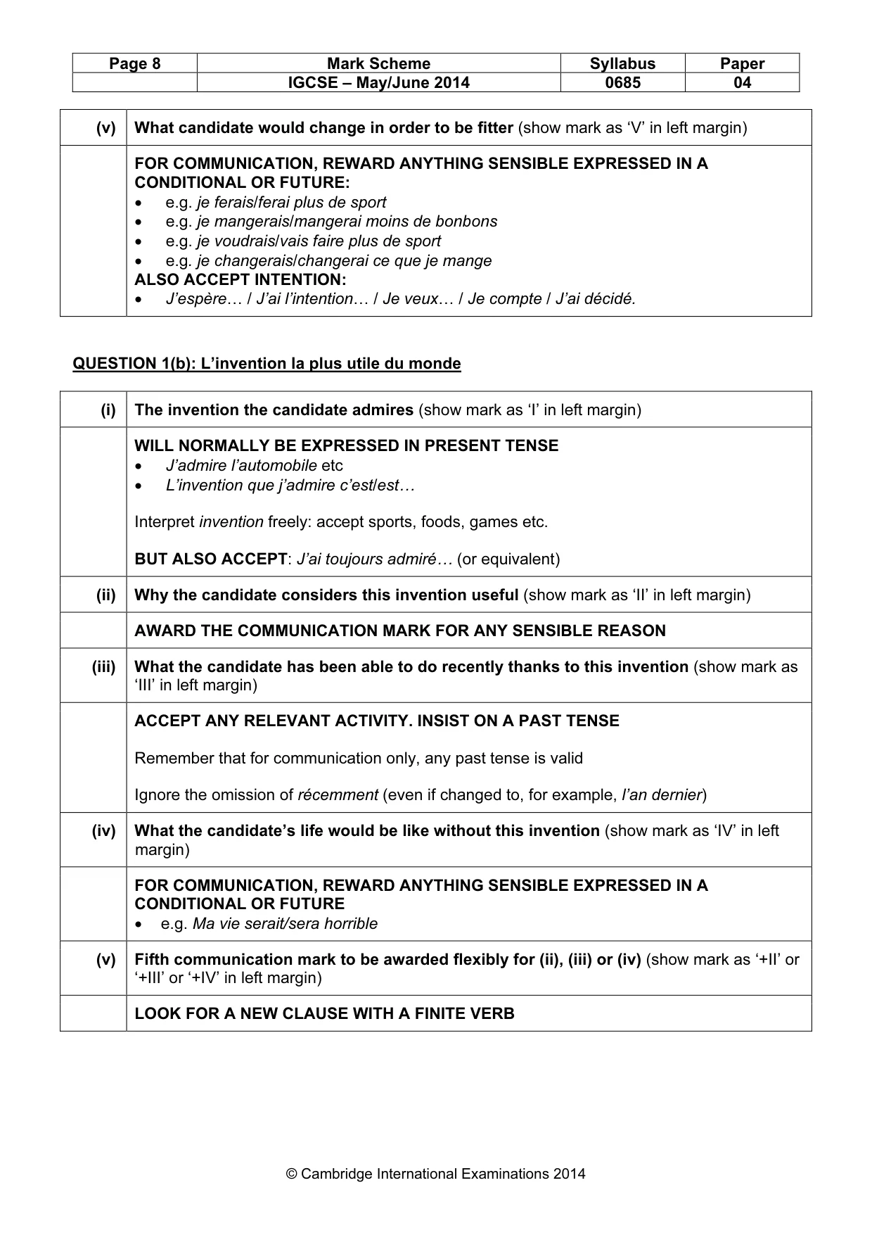Mark scheme, page 8 of 25