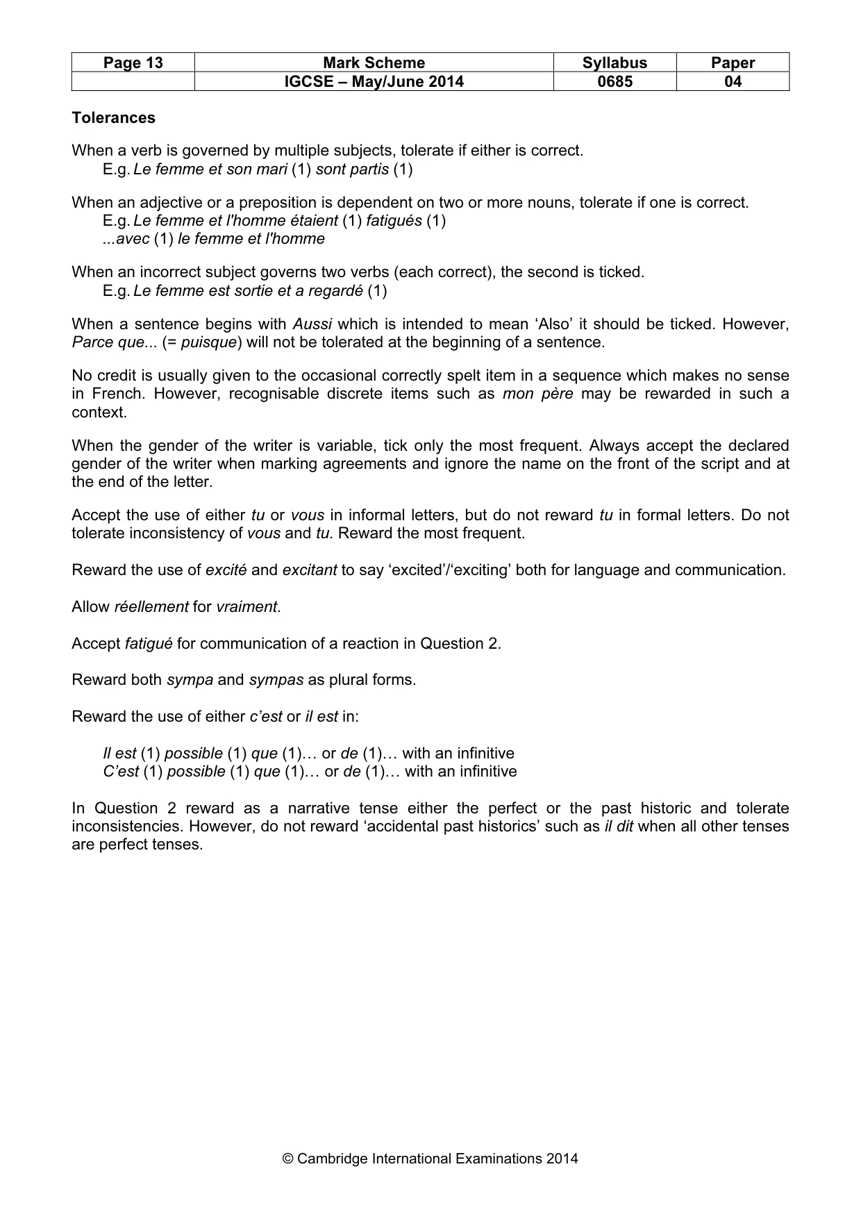 Mark scheme, page 13 of 25