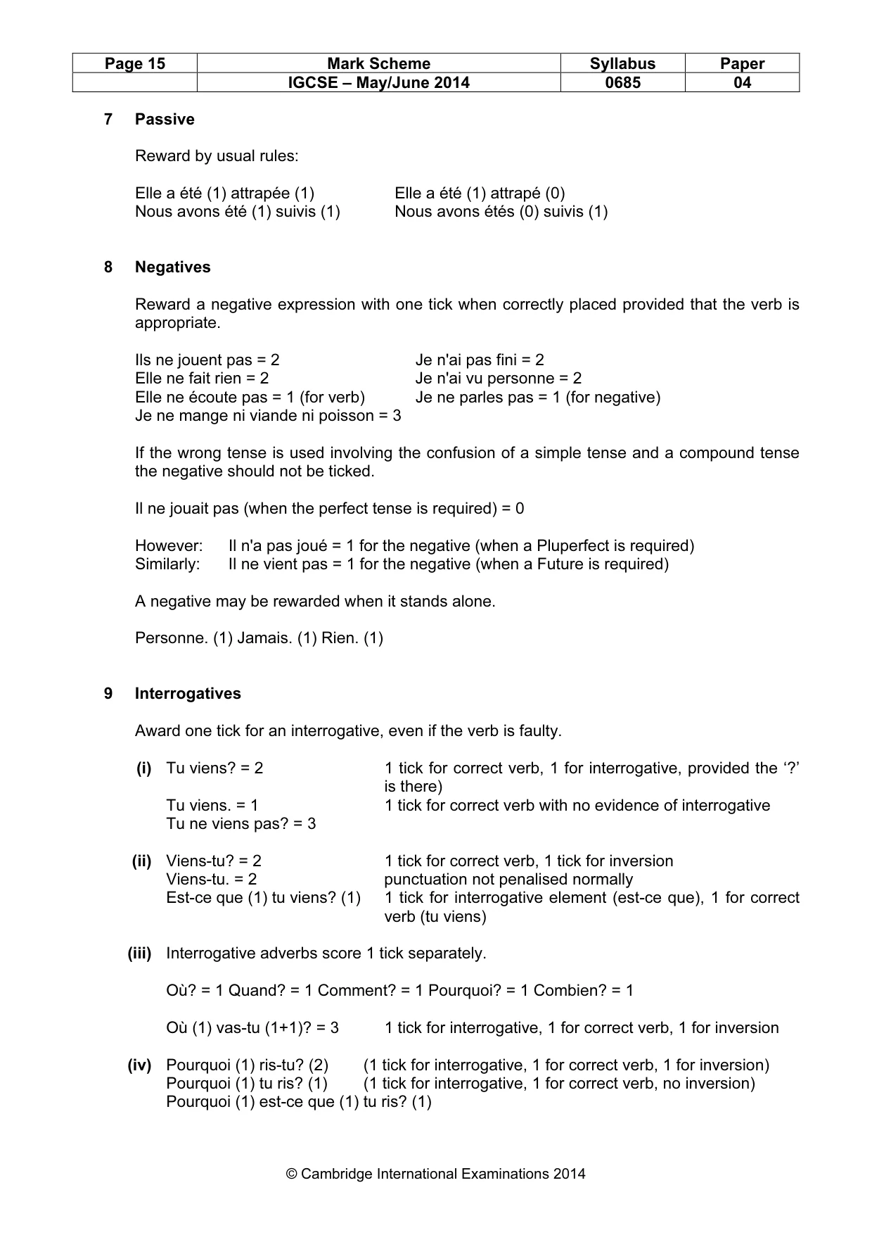 Mark scheme, page 15 of 25