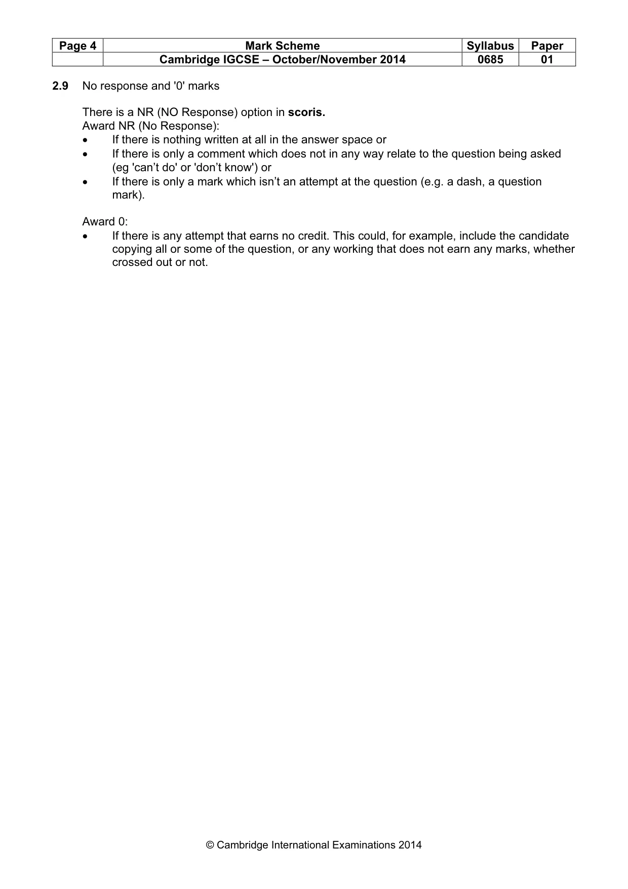 Mark scheme, page 4 of 13