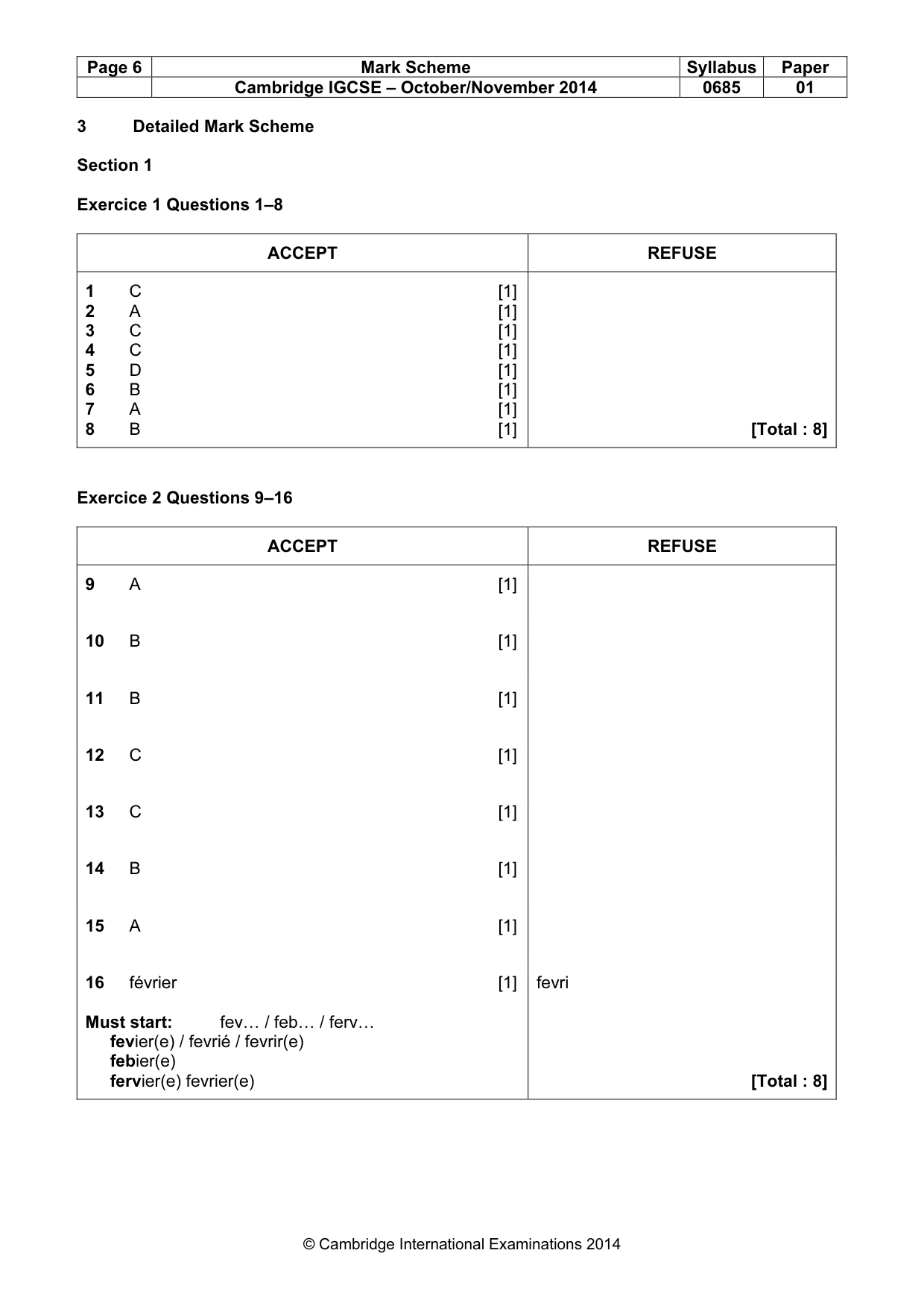 Mark scheme, page 6 of 13