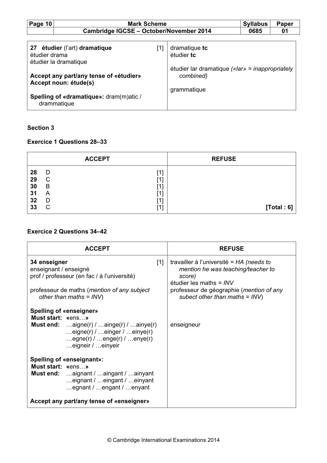 Mark scheme, page 10 of 13