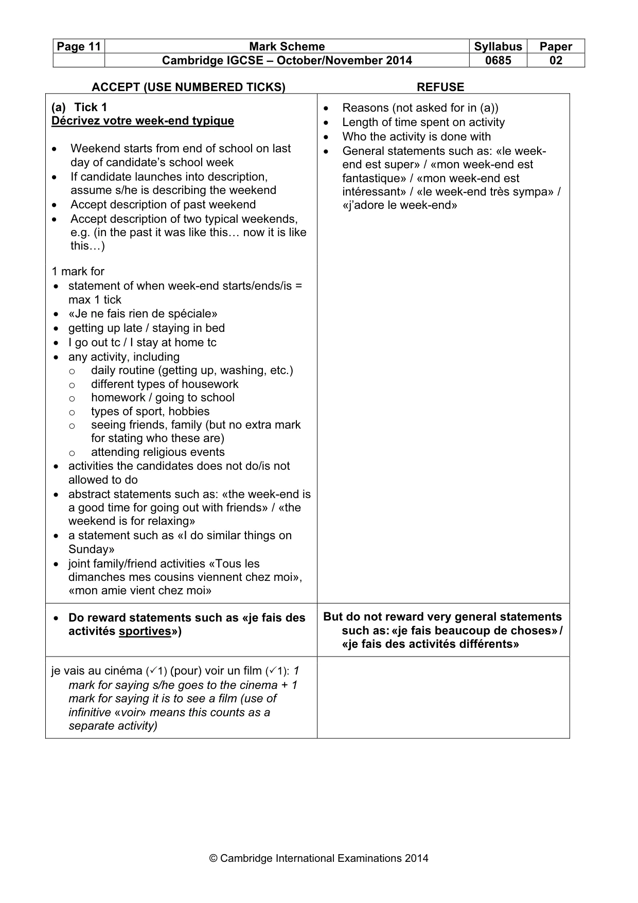 Mark scheme, page 11 of 19
