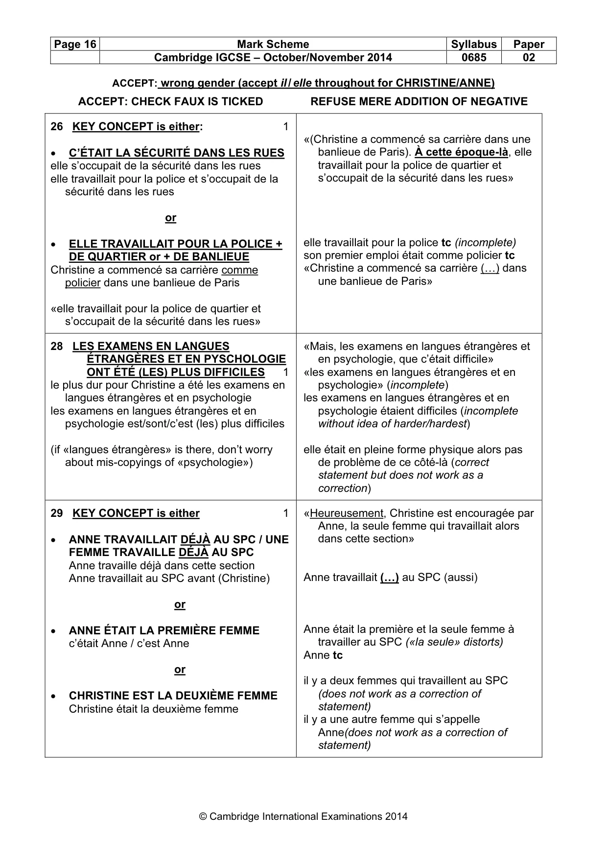 Mark scheme, page 16 of 19