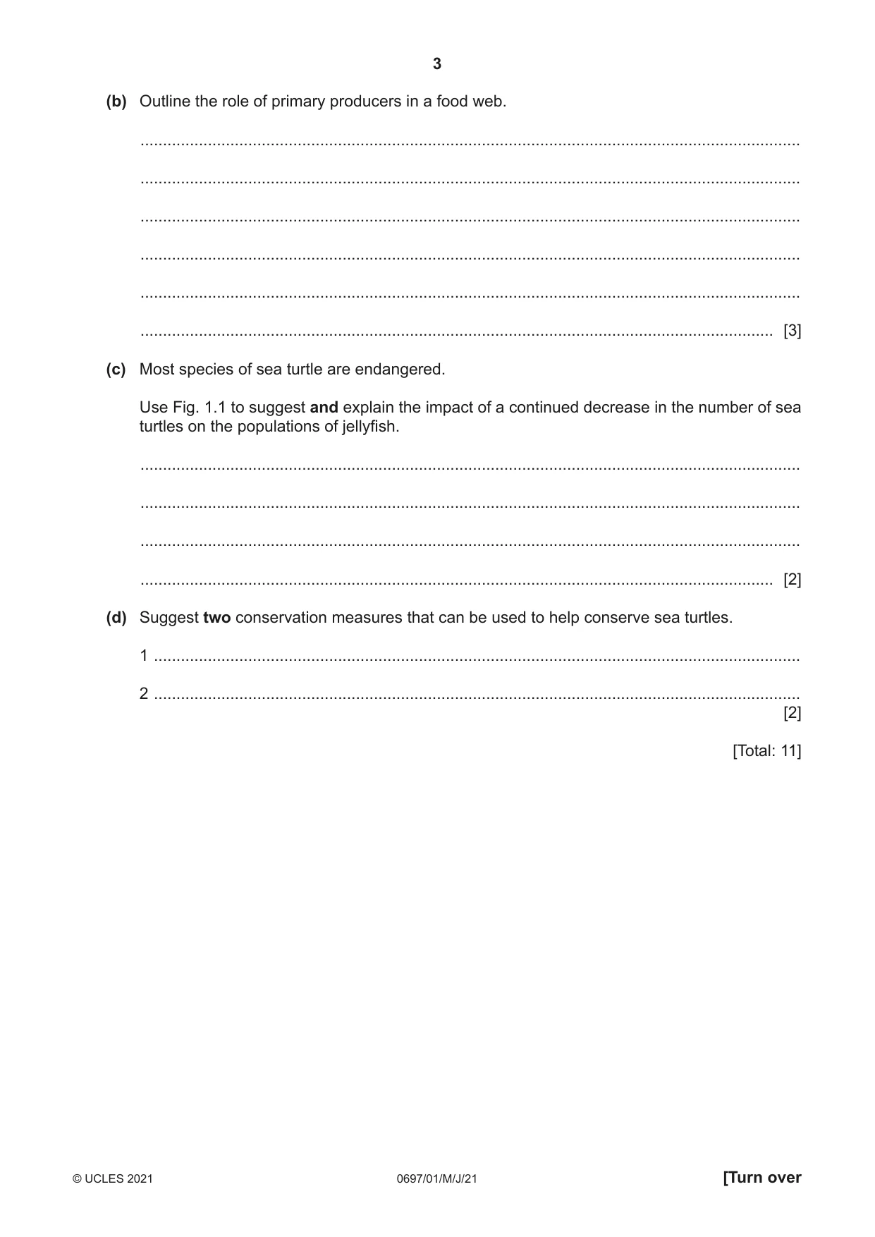 Cambridge IGCSE Marine Science (Maldives only) 0697 2021 May/June Paper 1 · Variant 0 question paper, page 3 of 16