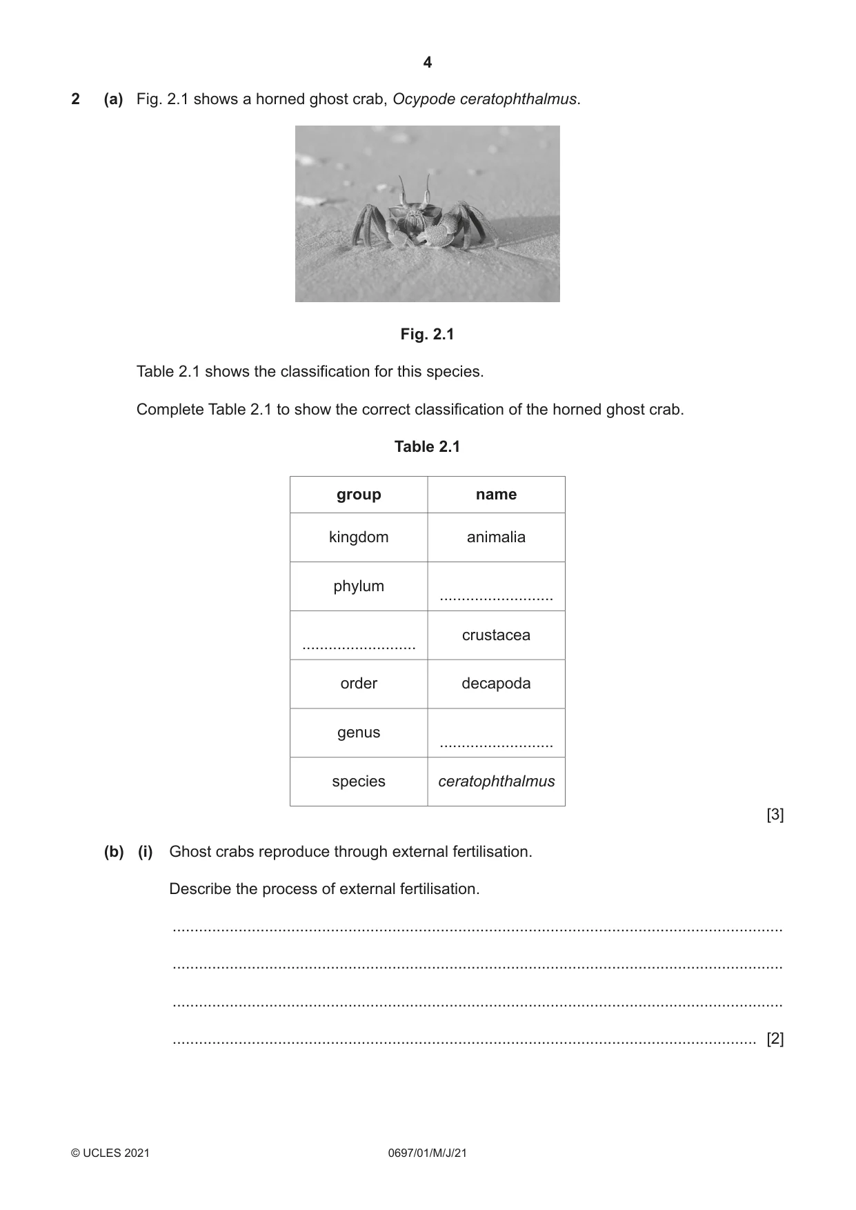 Cambridge IGCSE Marine Science (Maldives only) 0697 2021 May/June Paper 1 · Variant 0 question paper, page 4 of 16