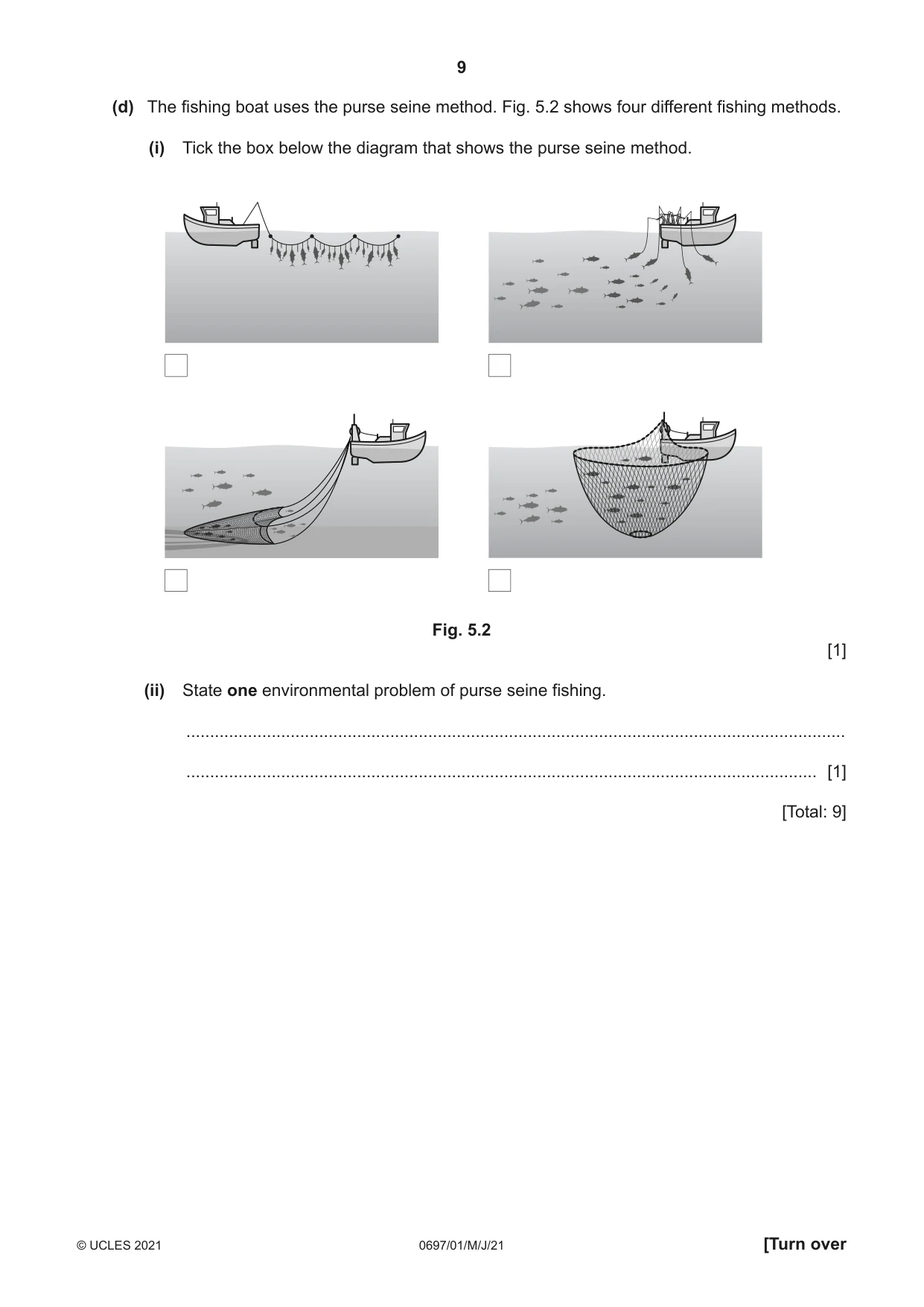 Cambridge IGCSE Marine Science (Maldives only) 0697 2021 May/June Paper 1 · Variant 0 question paper, page 9 of 16