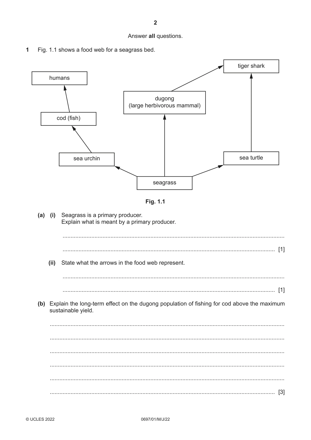 Cambridge IGCSE Marine Science (Maldives only) 0697 2022 May/June Paper 1 · Variant 0 question paper, page 2 of 16