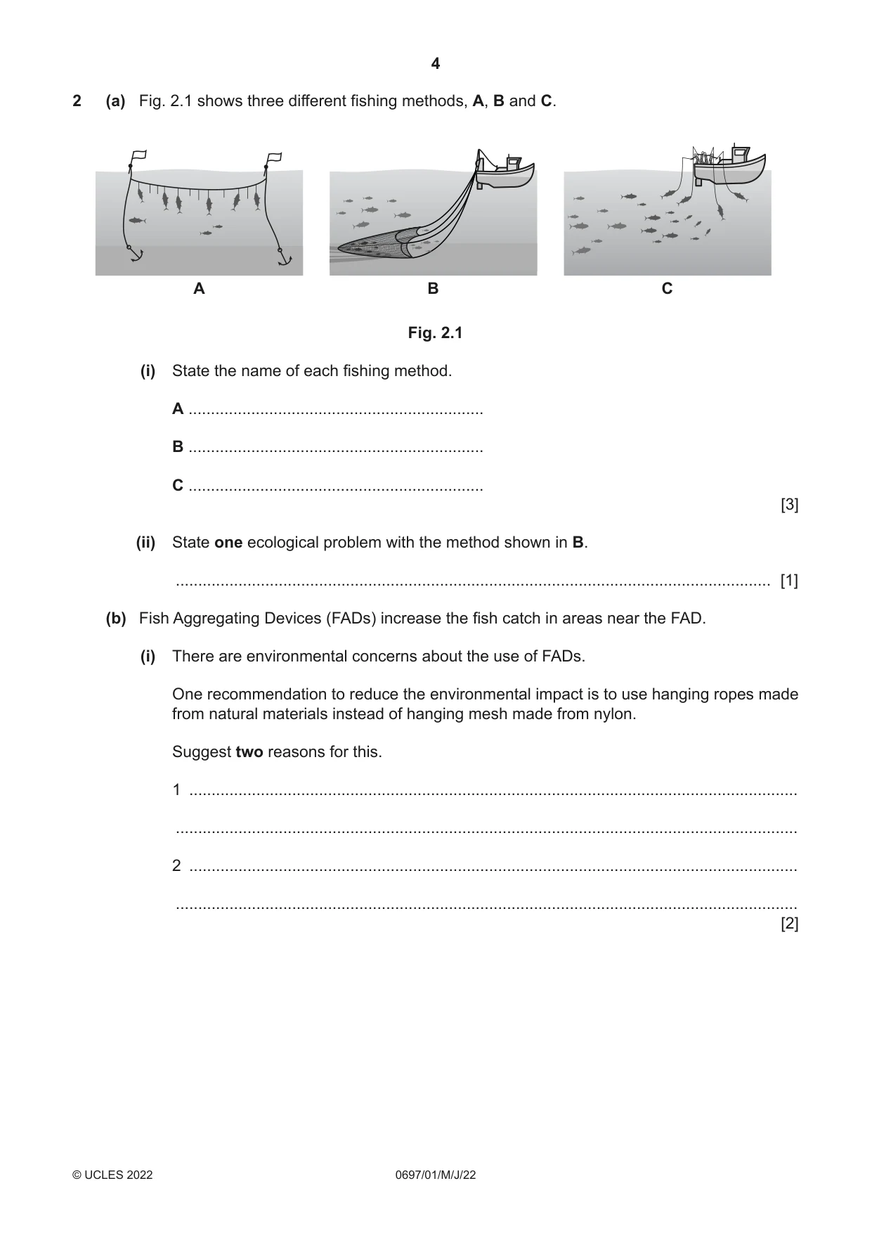 Cambridge IGCSE Marine Science (Maldives only) 0697 2022 May/June Paper 1 · Variant 0 question paper, page 4 of 16