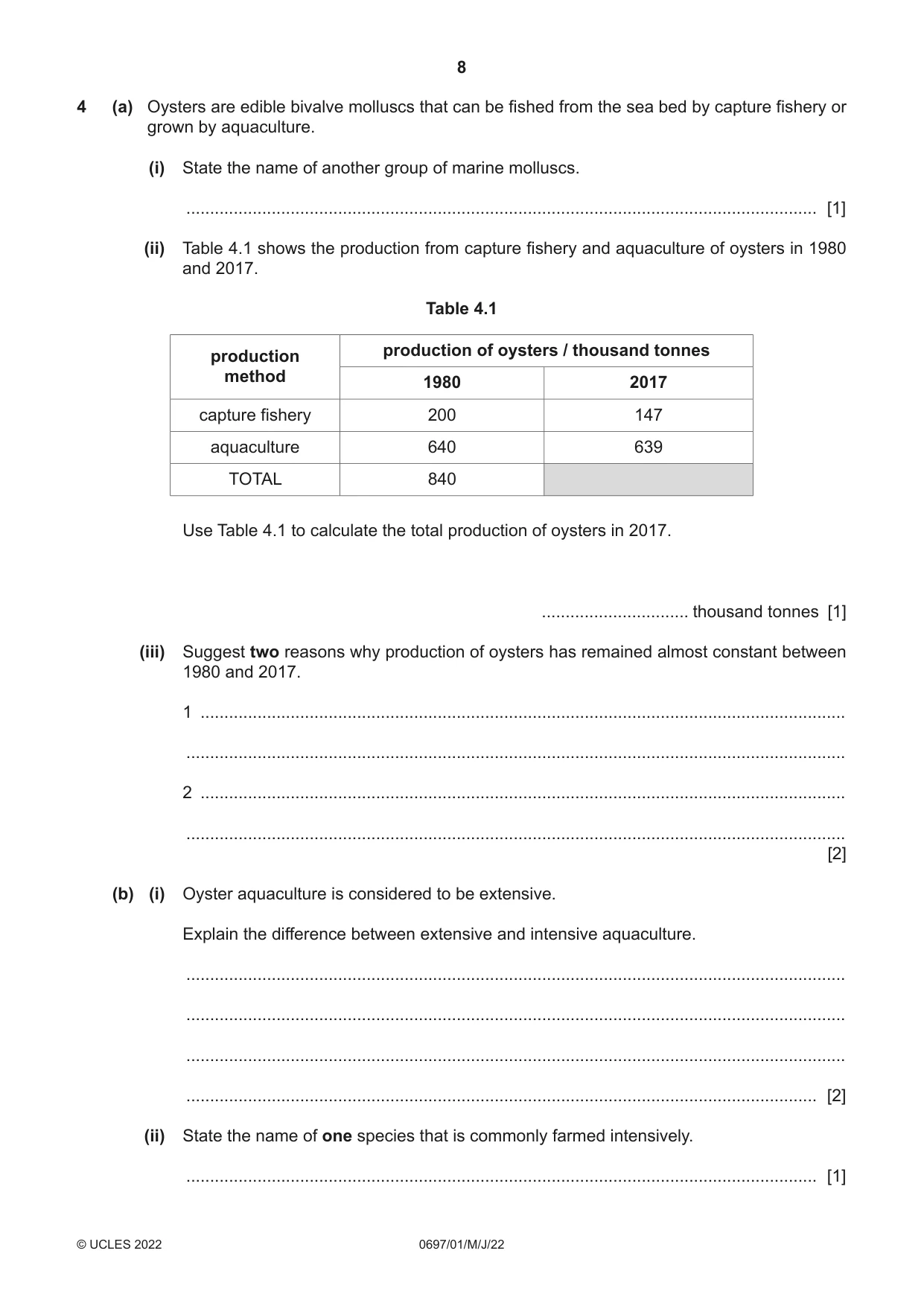Cambridge IGCSE Marine Science (Maldives only) 0697 2022 May/June Paper 1 · Variant 0 question paper, page 8 of 16