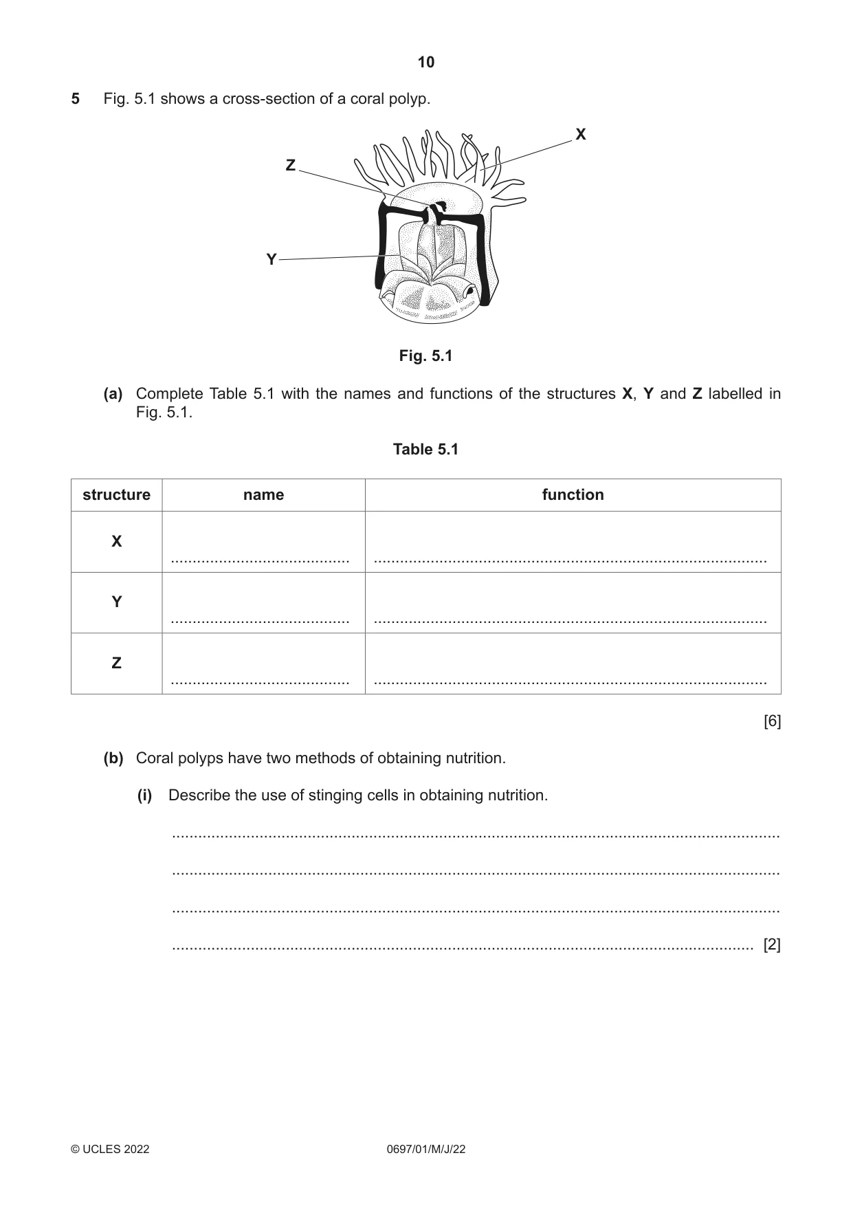 Cambridge IGCSE Marine Science (Maldives only) 0697 2022 May/June Paper 1 · Variant 0 question paper, page 10 of 16