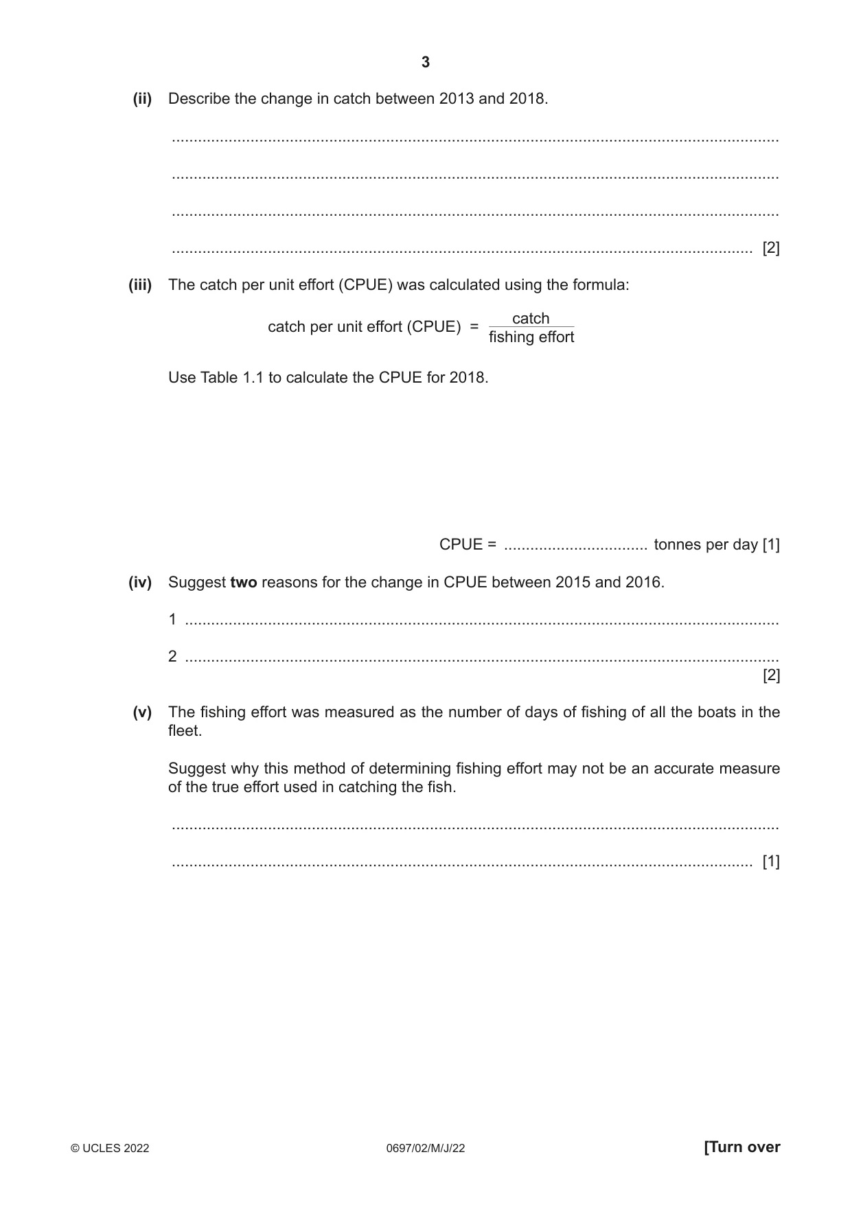 Cambridge IGCSE Marine Science (Maldives only) 0697 2022 May/June Paper 2 · Variant 0 question paper, page 3 of 12
