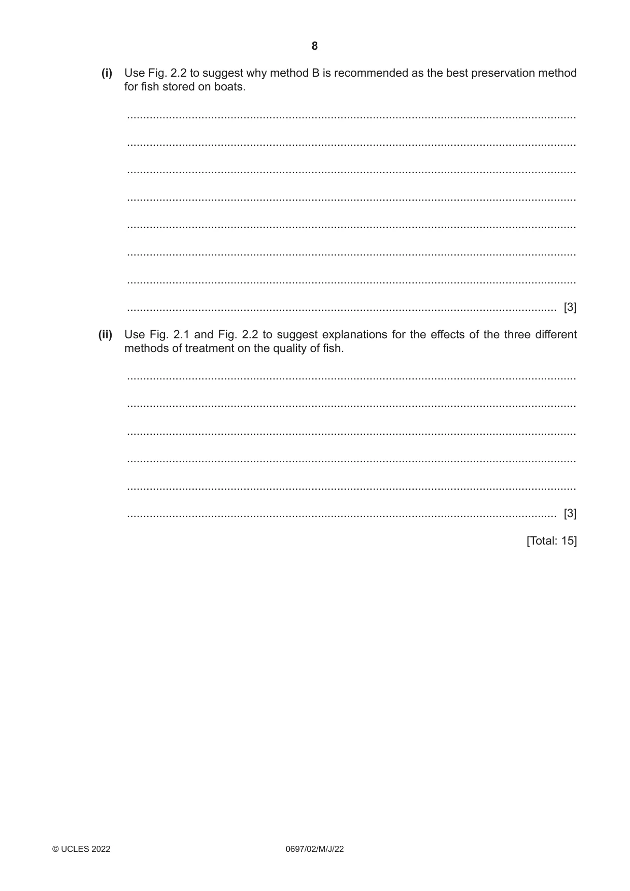 Cambridge IGCSE Marine Science (Maldives only) 0697 2022 May/June Paper 2 · Variant 0 question paper, page 8 of 12