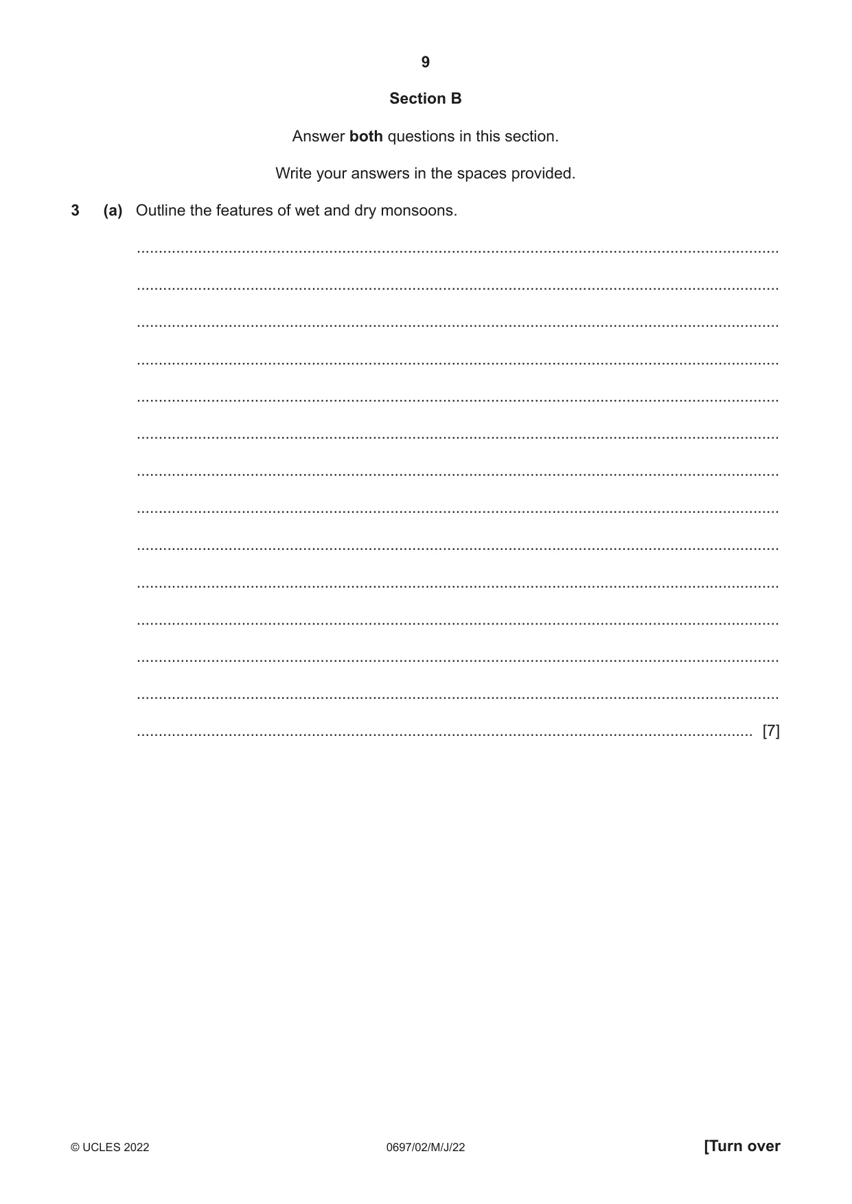 Cambridge IGCSE Marine Science (Maldives only) 0697 2022 May/June Paper 2 · Variant 0 question paper, page 9 of 12