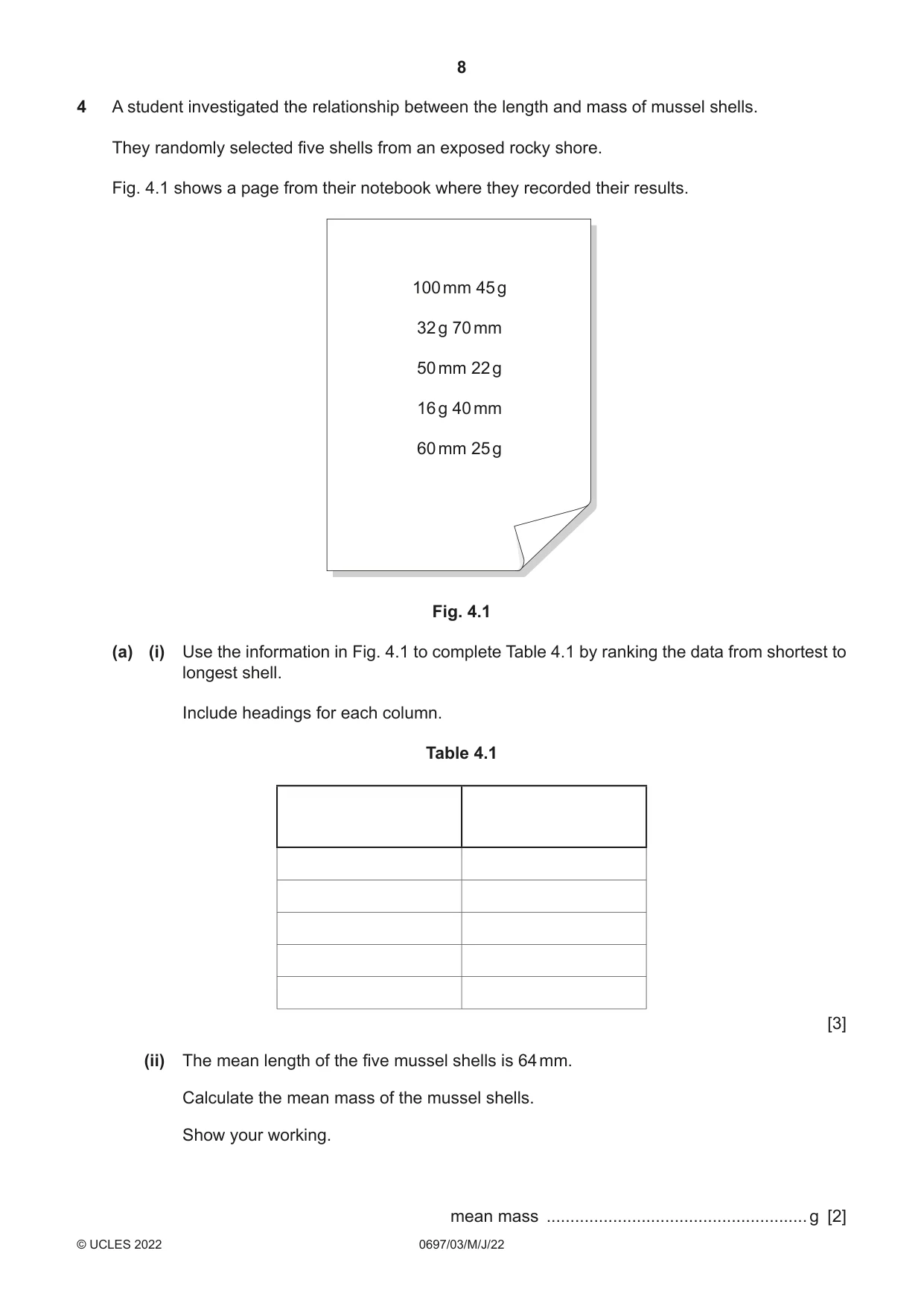 Cambridge IGCSE Marine Science (Maldives only) 0697 2022 May/June Paper 3 · Variant 0 question paper, page 8 of 12