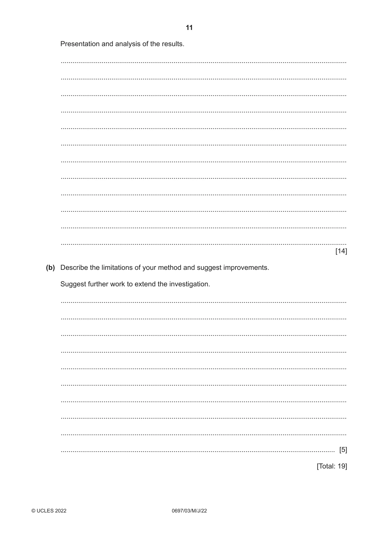 Cambridge IGCSE Marine Science (Maldives only) 0697 2022 May/June Paper 3 · Variant 0 question paper, page 11 of 12