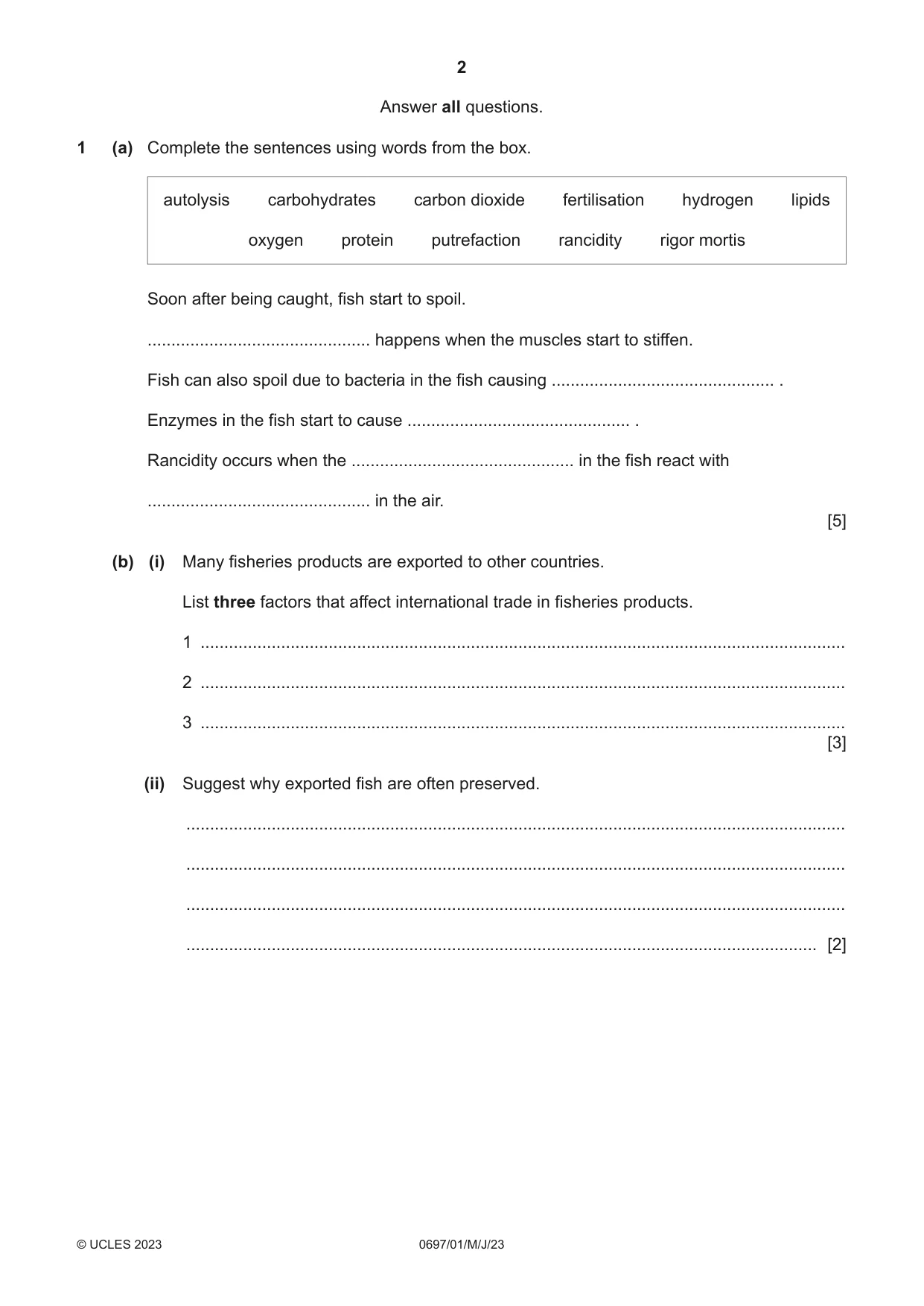 Cambridge IGCSE Marine Science (Maldives only) 0697 2023 May/June Paper 1 · Variant 0 question paper, page 2 of 16