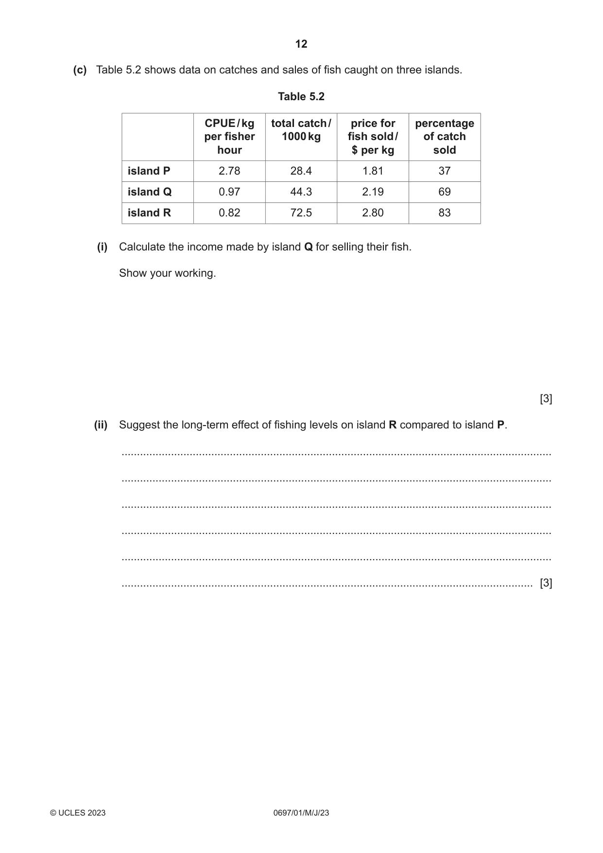 Cambridge IGCSE Marine Science (Maldives only) 0697 2023 May/June Paper 1 · Variant 0 question paper, page 12 of 16