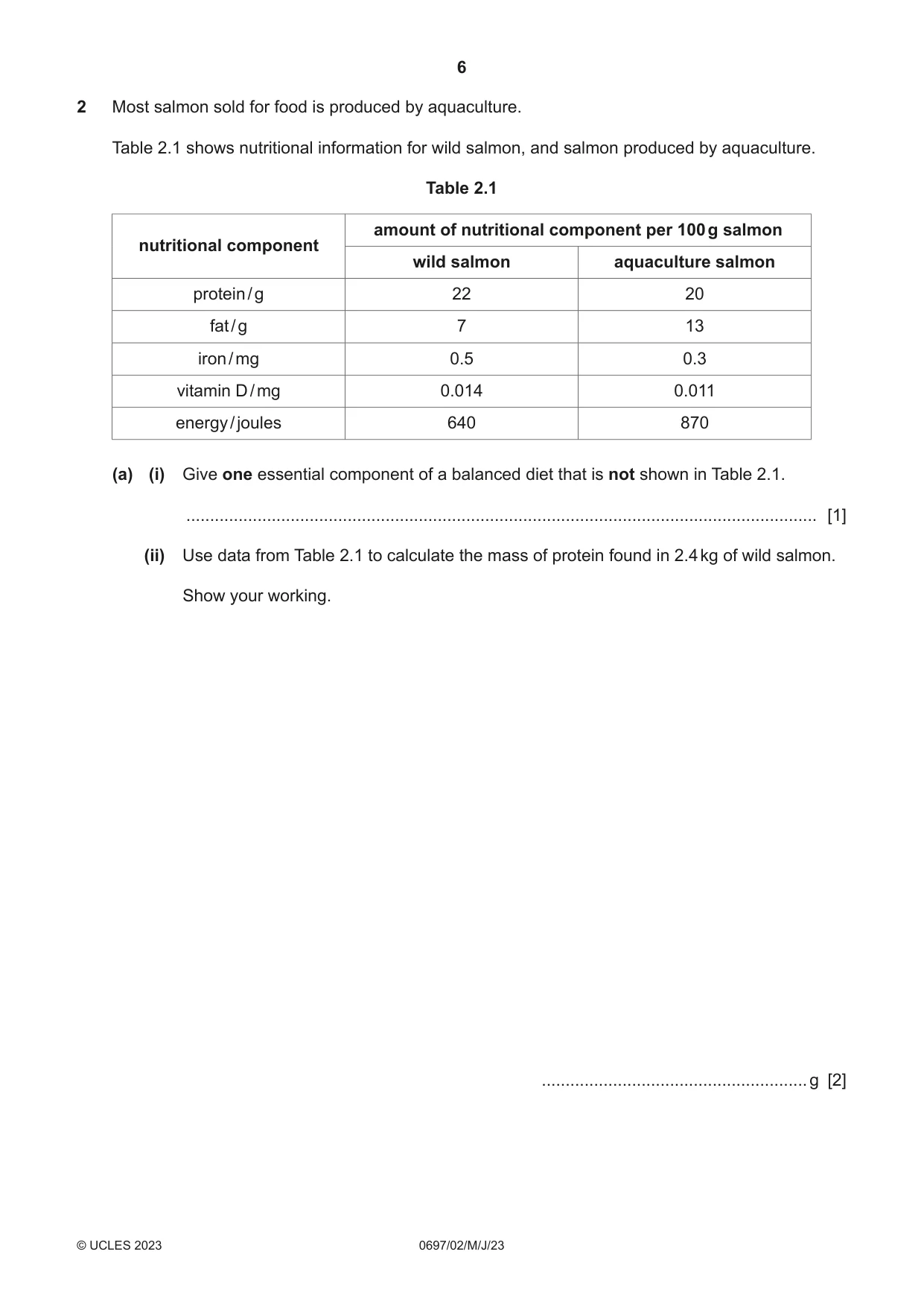 Cambridge IGCSE Marine Science (Maldives only) 0697 2023 May/June Paper 2 · Variant 0 question paper, page 6 of 16