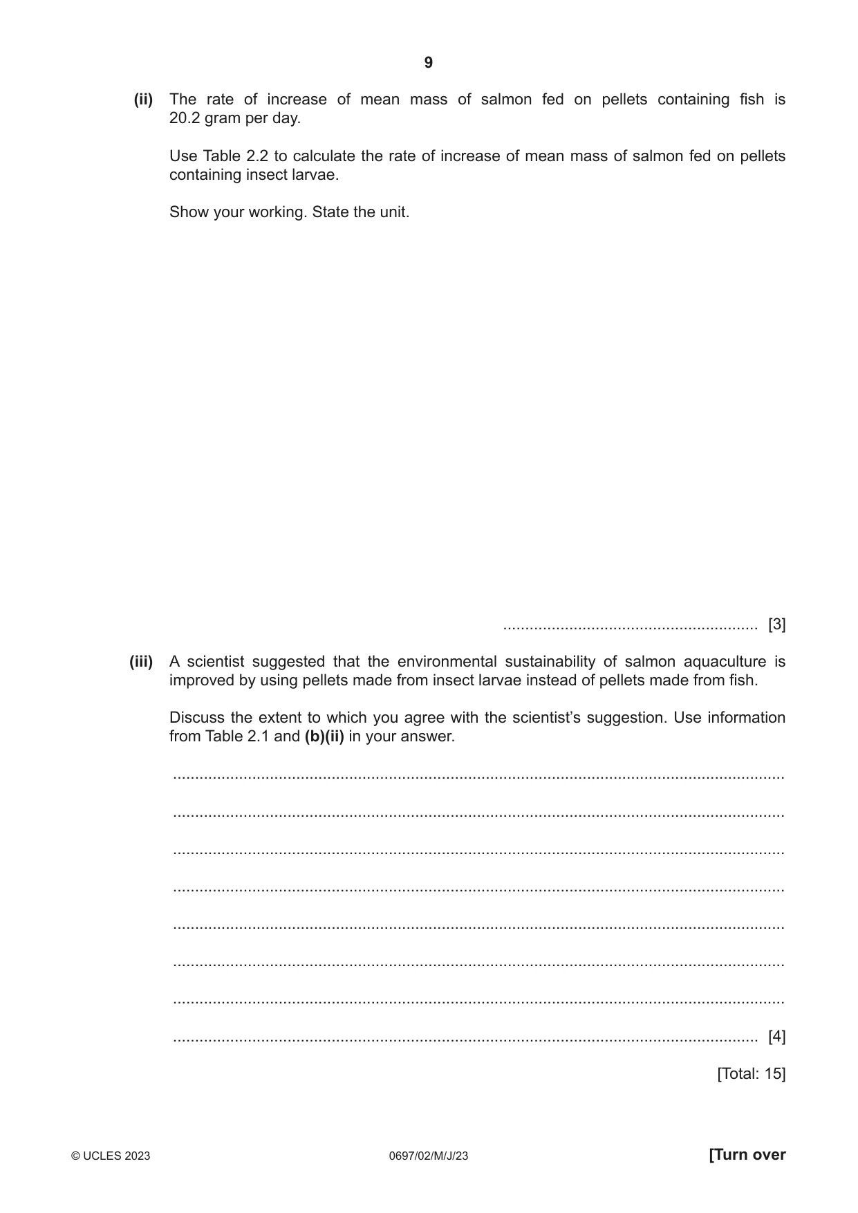 Cambridge IGCSE Marine Science (Maldives only) 0697 2023 May/June Paper 2 · Variant 0 question paper, page 9 of 16