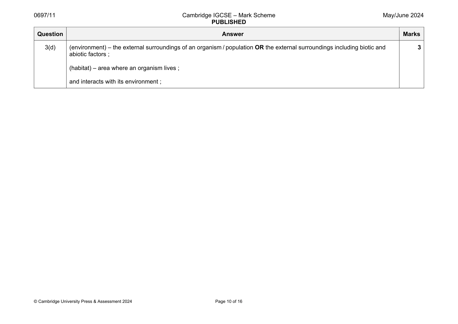 Mark scheme, page 10 of 16