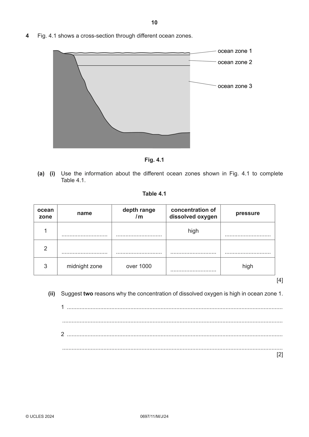 Cambridge IGCSE Marine Science (Maldives only) 0697 2024 May/June Paper 1 · Variant 1 question paper, page 10 of 20