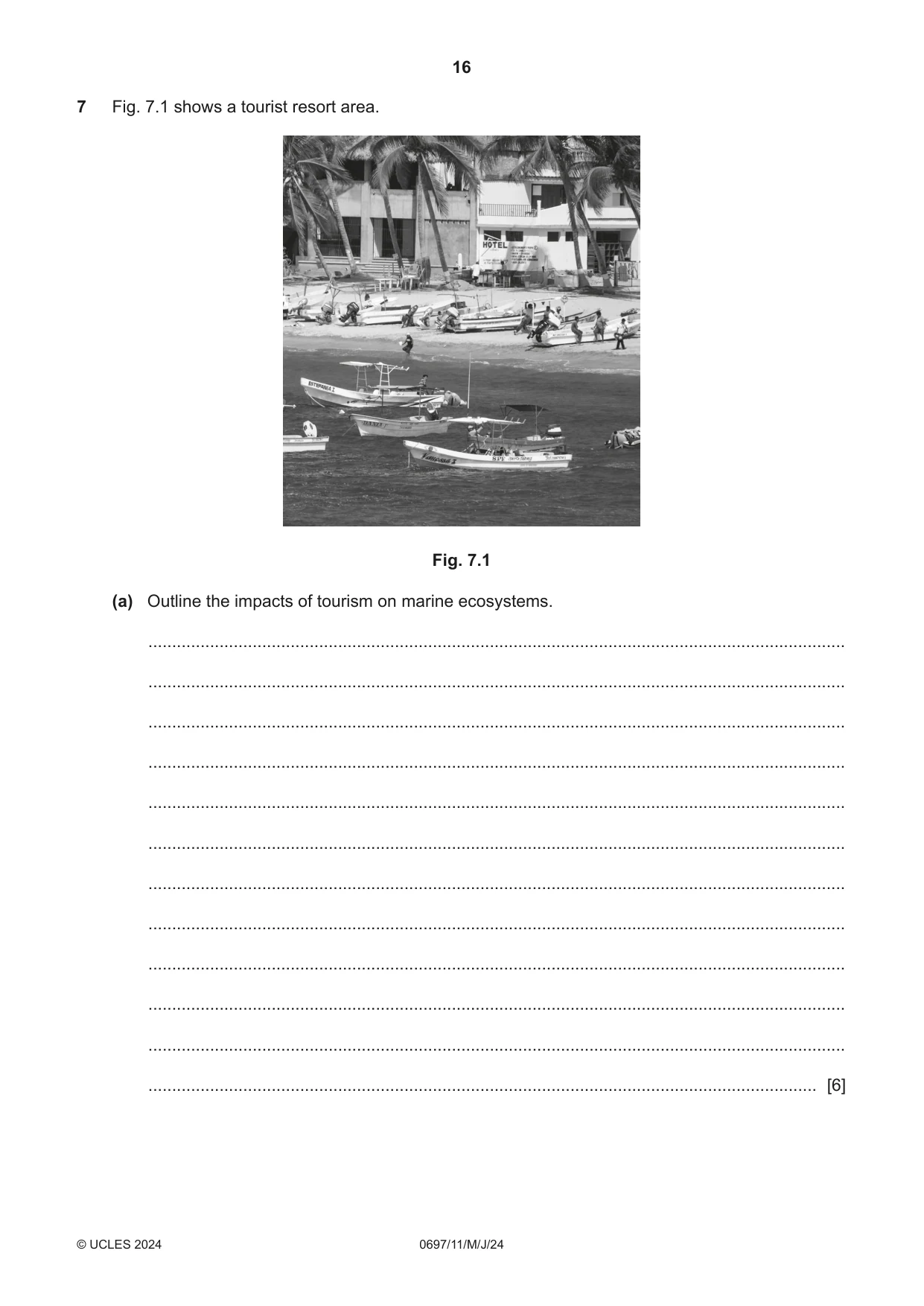 Cambridge IGCSE Marine Science (Maldives only) 0697 2024 May/June Paper 1 · Variant 1 question paper, page 16 of 20