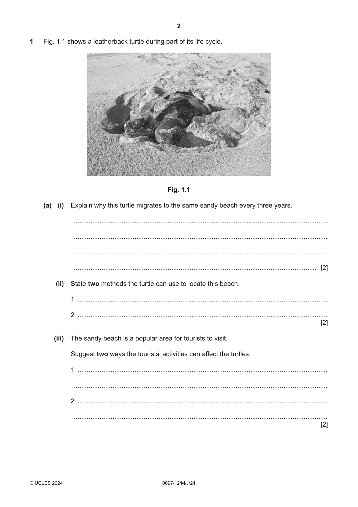 Cambridge IGCSE Marine Science (Maldives only) 0697 2024 May/June Paper 1 · Variant 2 question paper, page 2 of 16