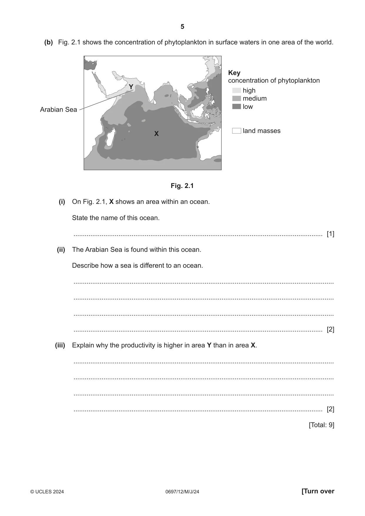 Cambridge IGCSE Marine Science (Maldives only) 0697 2024 May/June Paper 1 · Variant 2 question paper, page 5 of 16