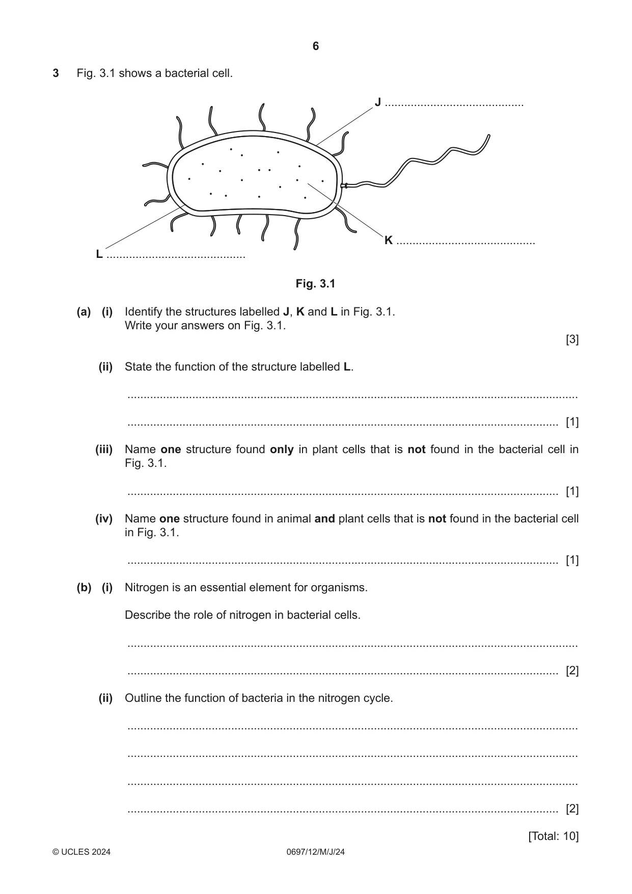 Cambridge IGCSE Marine Science (Maldives only) 0697 2024 May/June Paper 1 · Variant 2 question paper, page 6 of 16