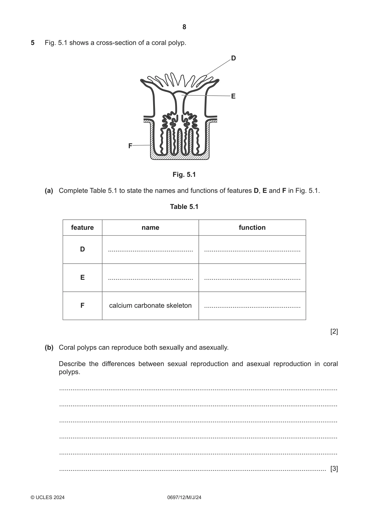 Cambridge IGCSE Marine Science (Maldives only) 0697 2024 May/June Paper 1 · Variant 2 question paper, page 8 of 16