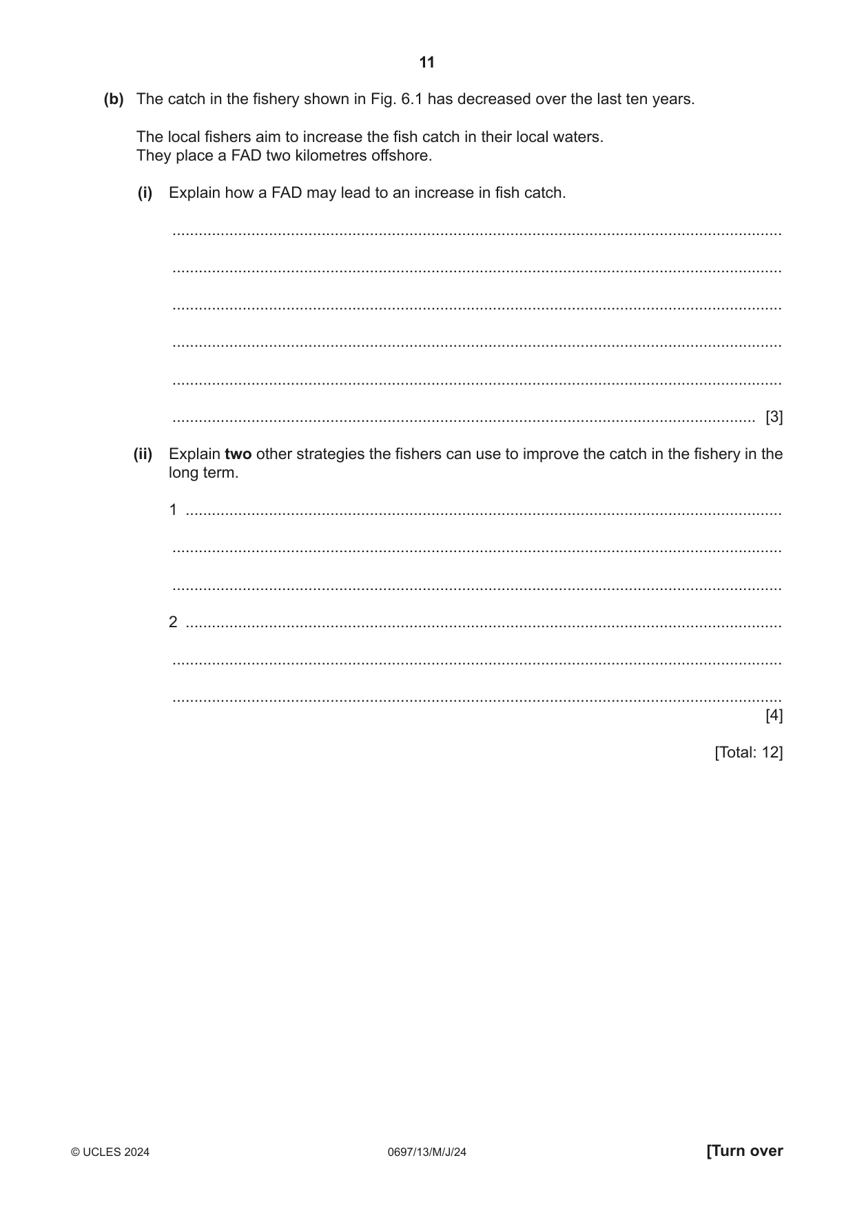 Cambridge IGCSE Marine Science (Maldives only) 0697 2024 May/June Paper 1 · Variant 3 question paper, page 11 of 16