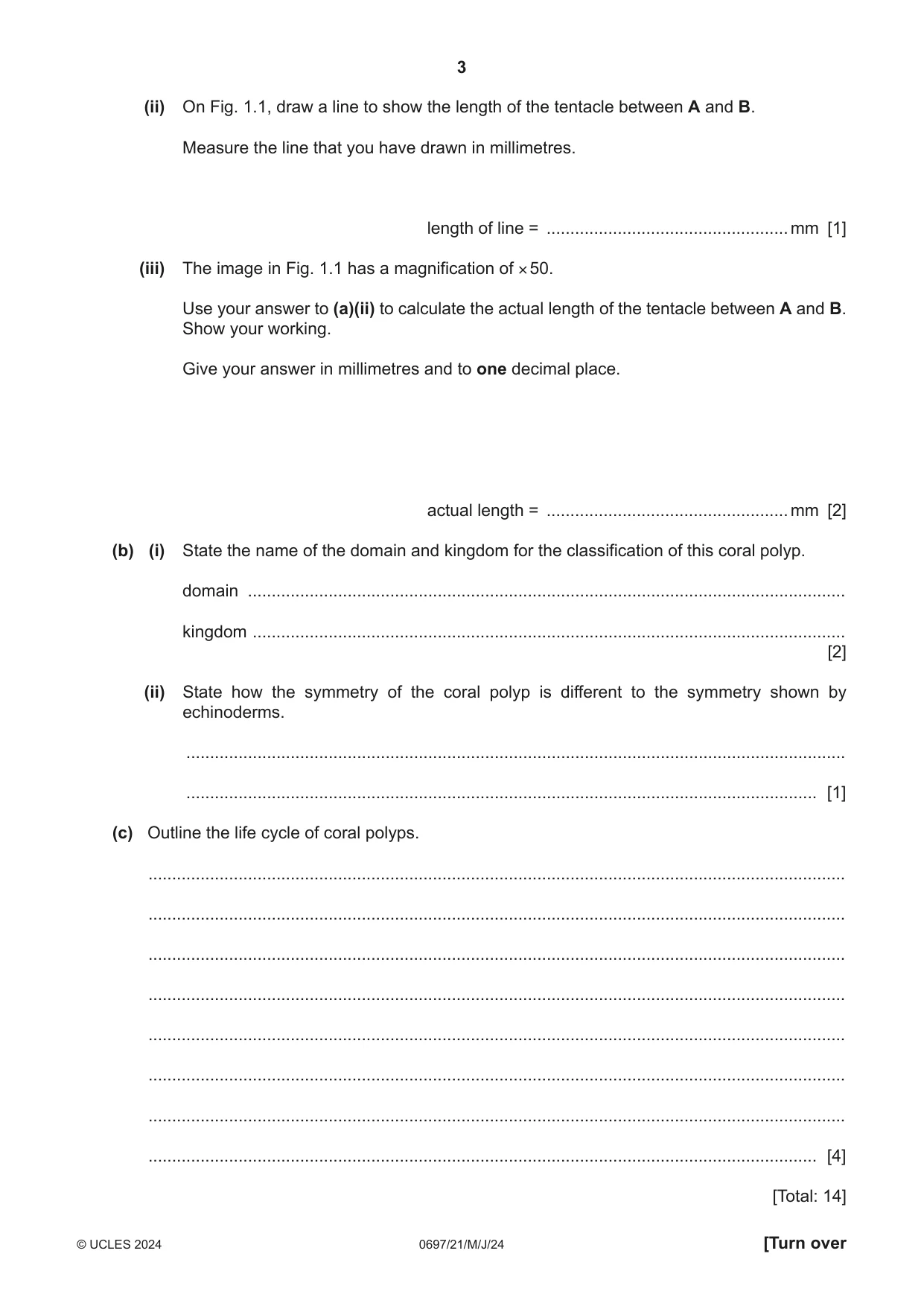 Cambridge IGCSE Marine Science (Maldives only) 0697 2024 May/June Paper 2 · Variant 1 question paper, page 3 of 20