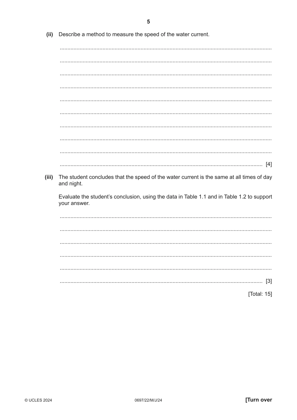 Cambridge IGCSE Marine Science (Maldives only) 0697 2024 May/June Paper 2 · Variant 2 question paper, page 5 of 24
