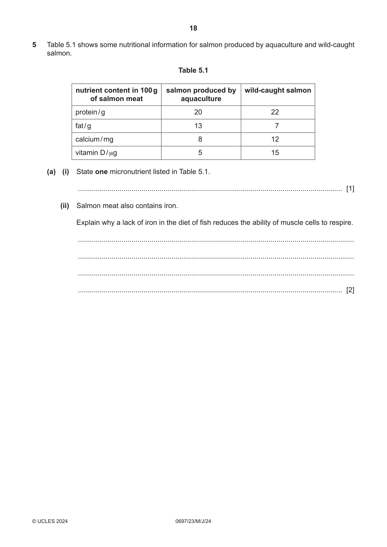 Cambridge IGCSE Marine Science (Maldives only) 0697 2024 May/June Paper 2 · Variant 3 question paper, page 18 of 24