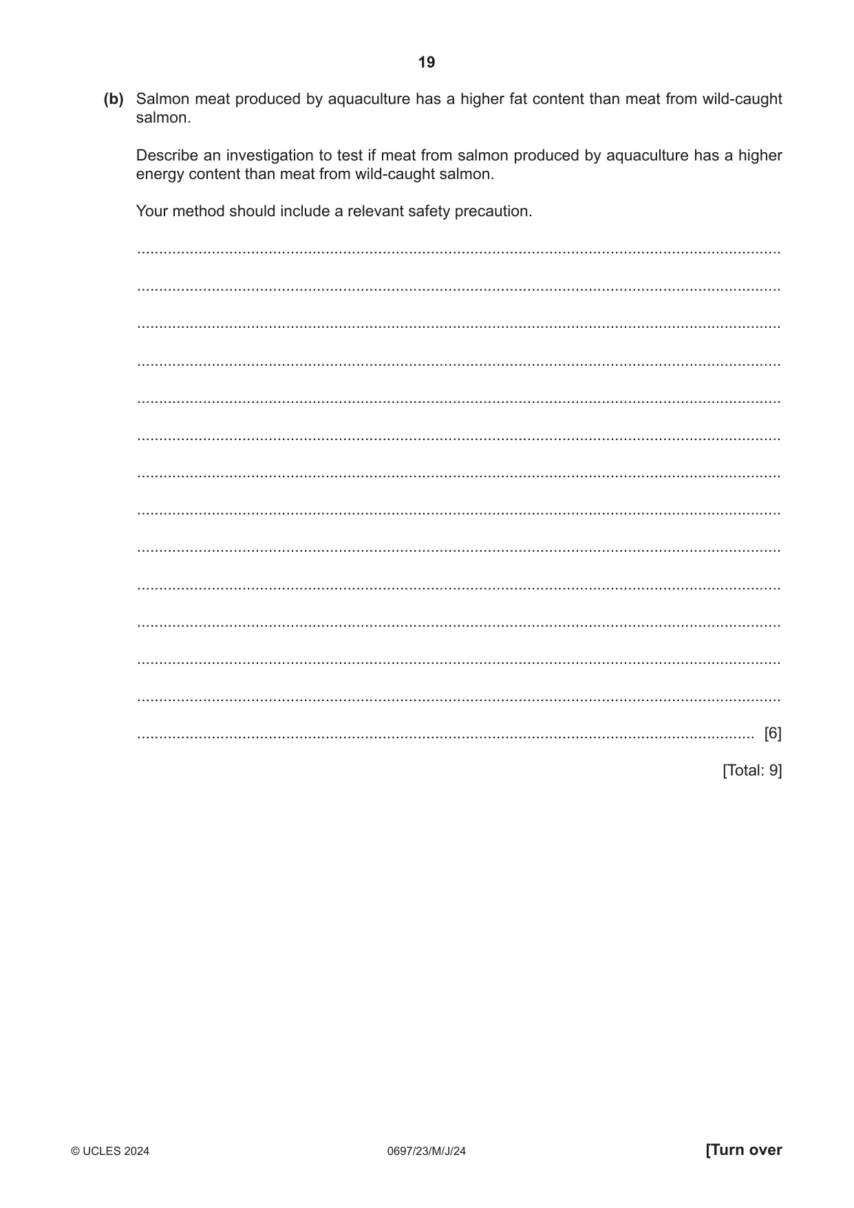 Cambridge IGCSE Marine Science (Maldives only) 0697 2024 May/June Paper 2 · Variant 3 question paper, page 19 of 24