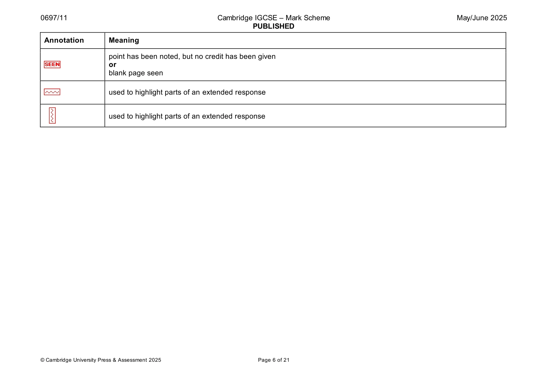 Mark scheme, page 6 of 21