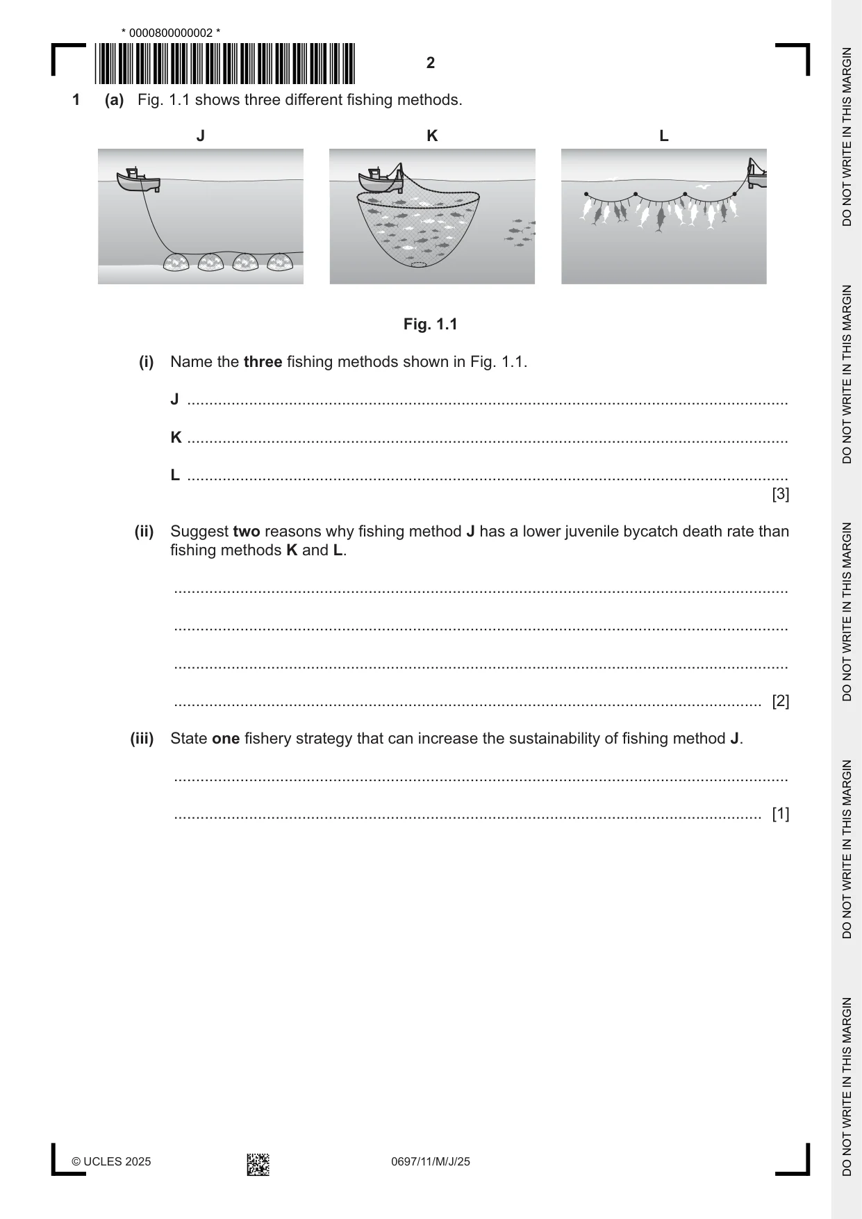 Cambridge IGCSE Marine Science (Maldives only) 0697 2025 May/June Paper 1 · Variant 1 question paper, page 2 of 20