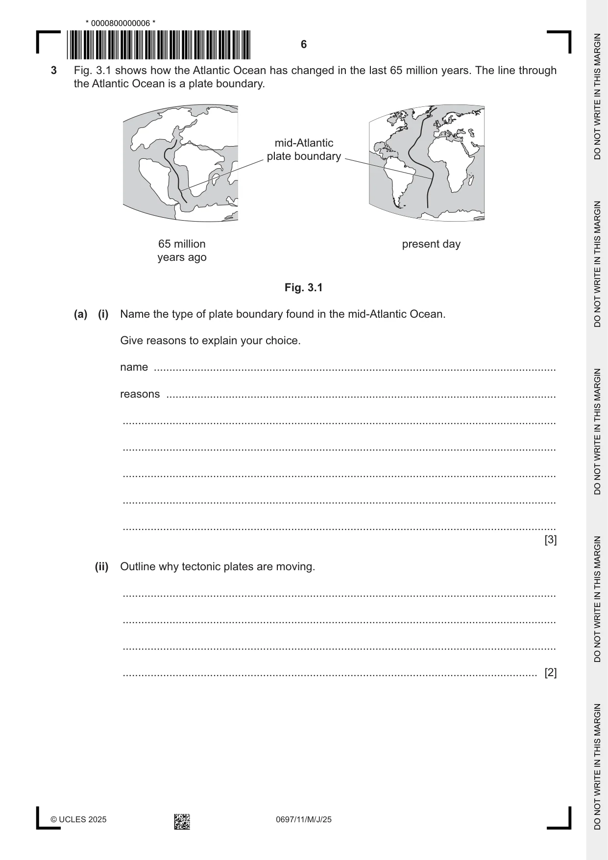 Cambridge IGCSE Marine Science (Maldives only) 0697 2025 May/June Paper 1 · Variant 1 question paper, page 6 of 20