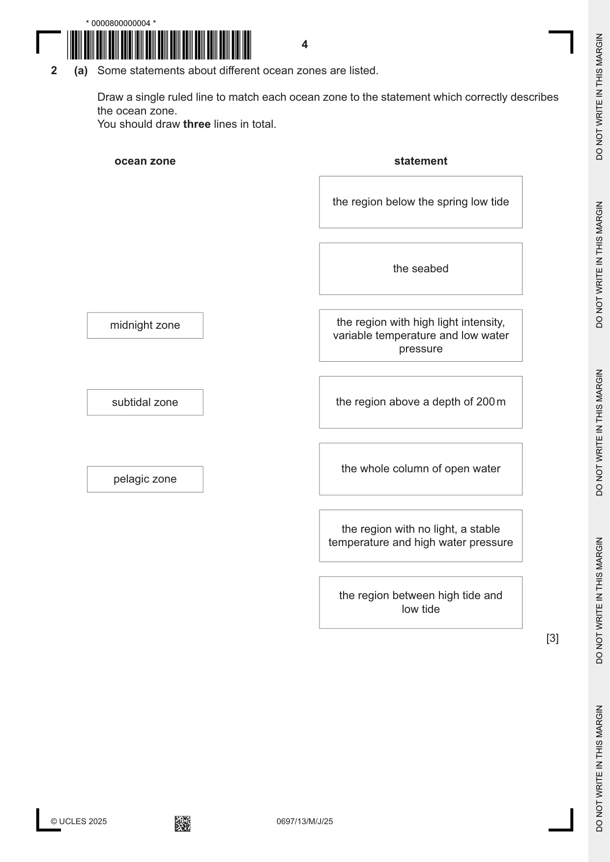 Cambridge IGCSE Marine Science (Maldives only) 0697 2025 May/June Paper 1 · Variant 3 question paper, page 4 of 20