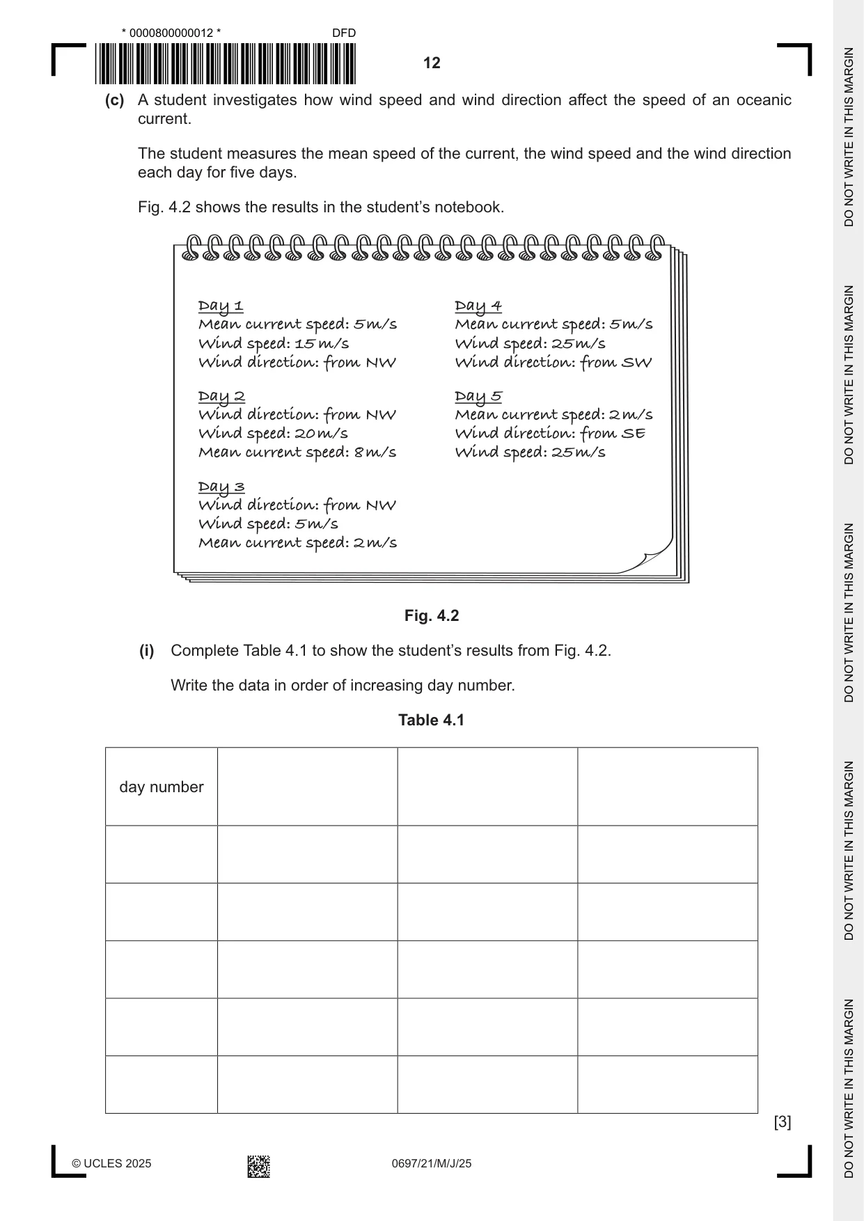 Cambridge IGCSE Marine Science (Maldives only) 0697 2025 May/June Paper 2 · Variant 1 question paper, page 12 of 24