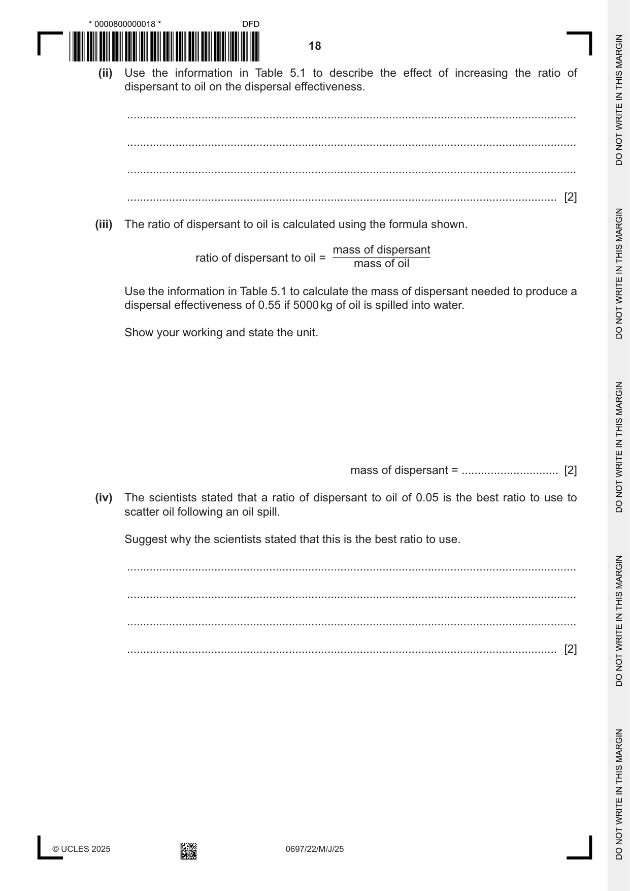 Cambridge IGCSE Marine Science (Maldives only) 0697 2025 May/June Paper 2 · Variant 2 question paper, page 18 of 24