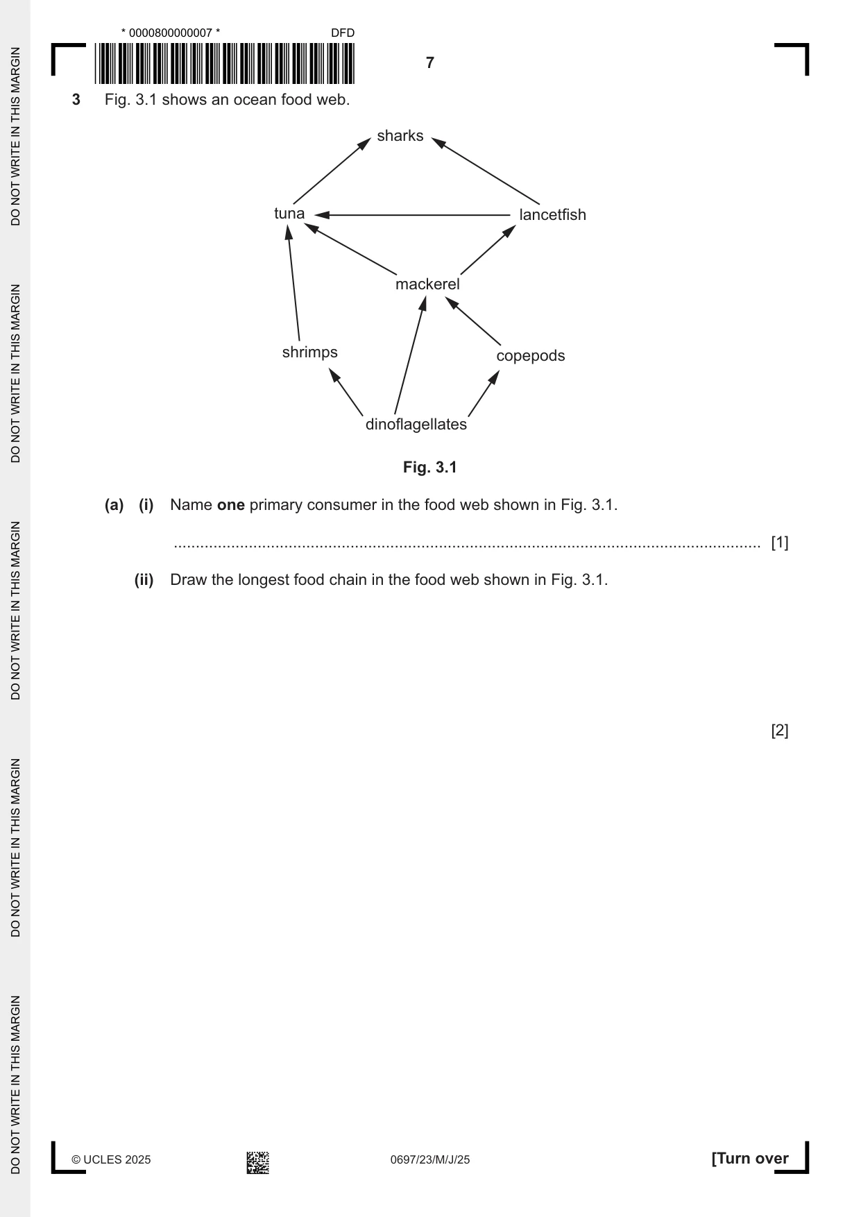 Cambridge IGCSE Marine Science (Maldives only) 0697 2025 May/June Paper 2 · Variant 3 question paper, page 7 of 24