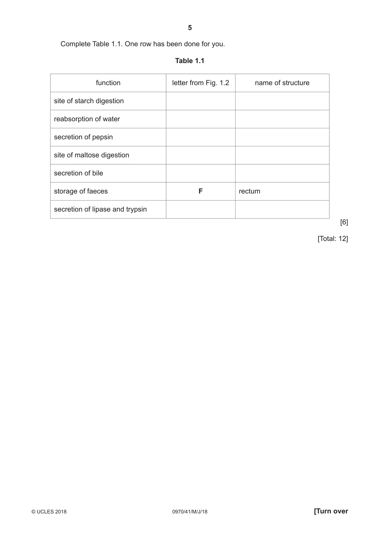 Cambridge IGCSE Biology (9-1) 0970 2018 May/June Paper 4 · Variant 1 question paper, page 5 of 20