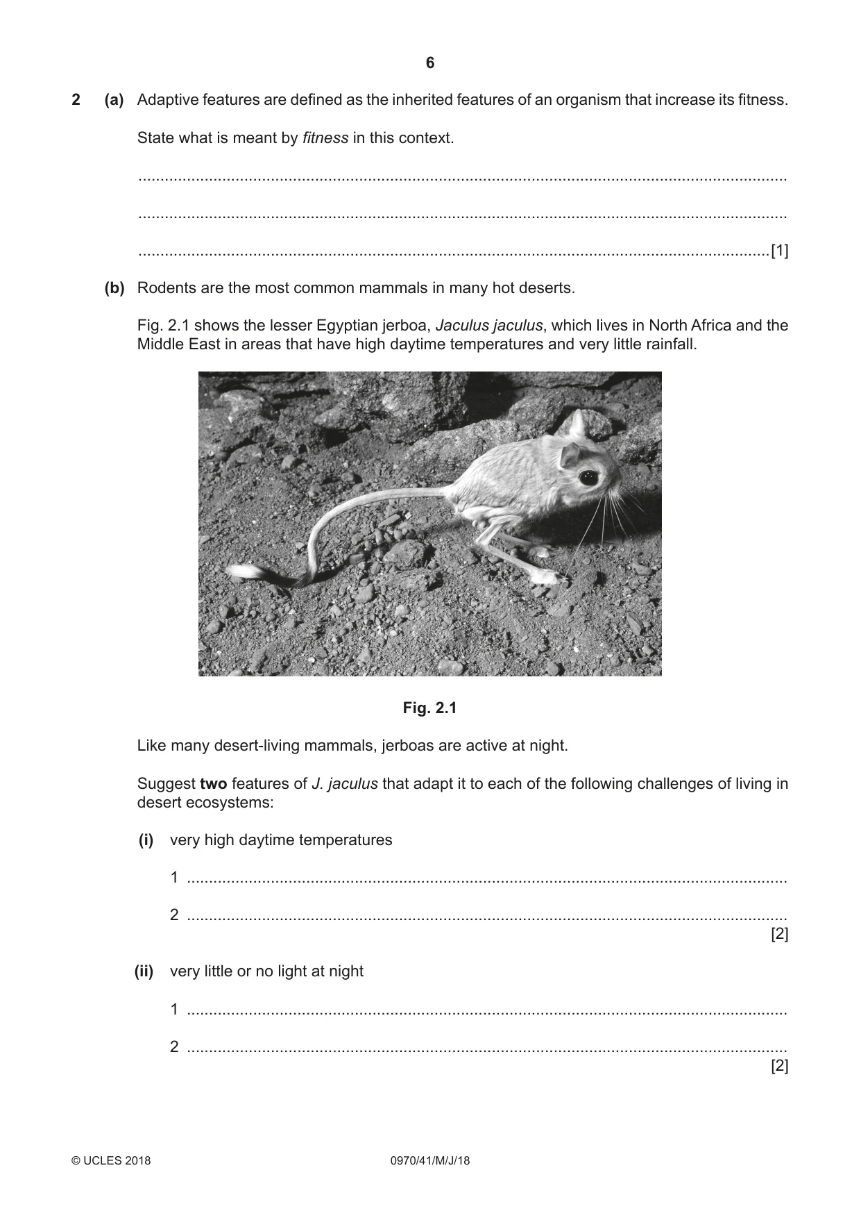 Cambridge IGCSE Biology (9-1) 0970 2018 May/June Paper 4 · Variant 1 question paper, page 6 of 20
