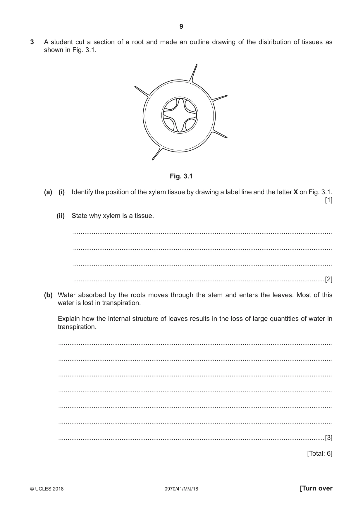 Cambridge IGCSE Biology (9-1) 0970 2018 May/June Paper 4 · Variant 1 question paper, page 9 of 20