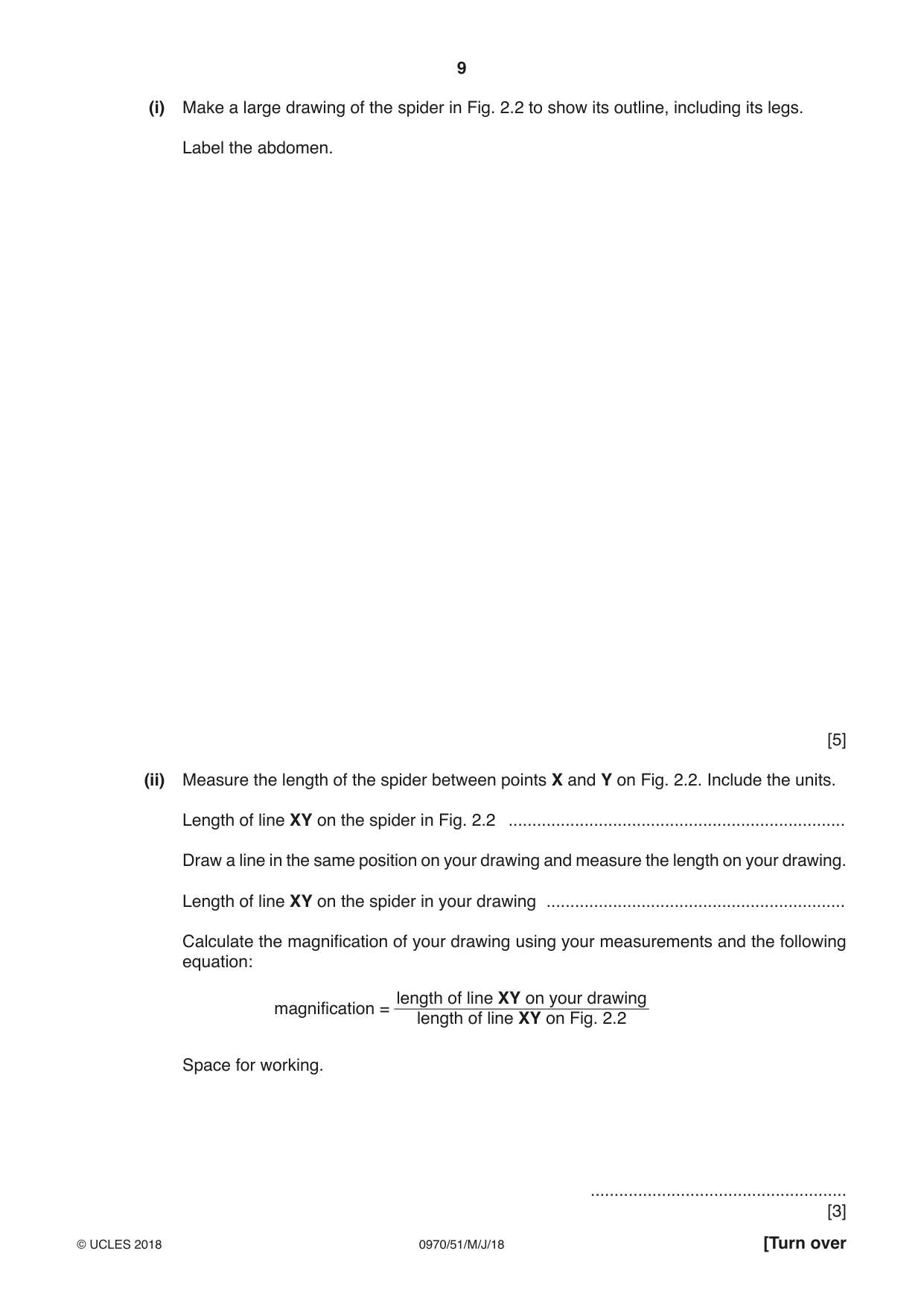 Cambridge IGCSE Biology (9-1) 0970 2018 May/June Paper 5 · Variant 1 question paper, page 9 of 12