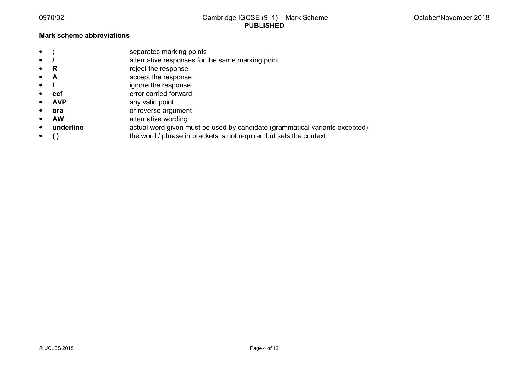 Mark scheme, page 4 of 12