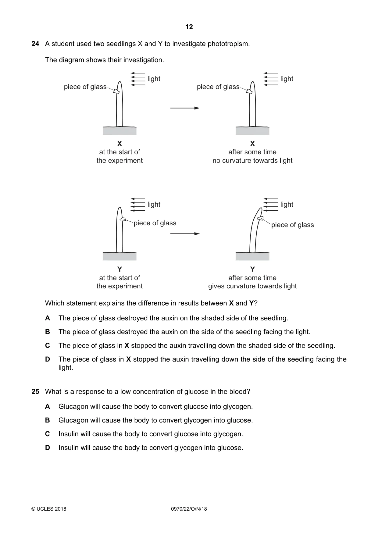 Cambridge IGCSE Biology (9-1) 0970 2018 Oct/Nov Paper 2 · Variant 2 question paper, page 12 of 20